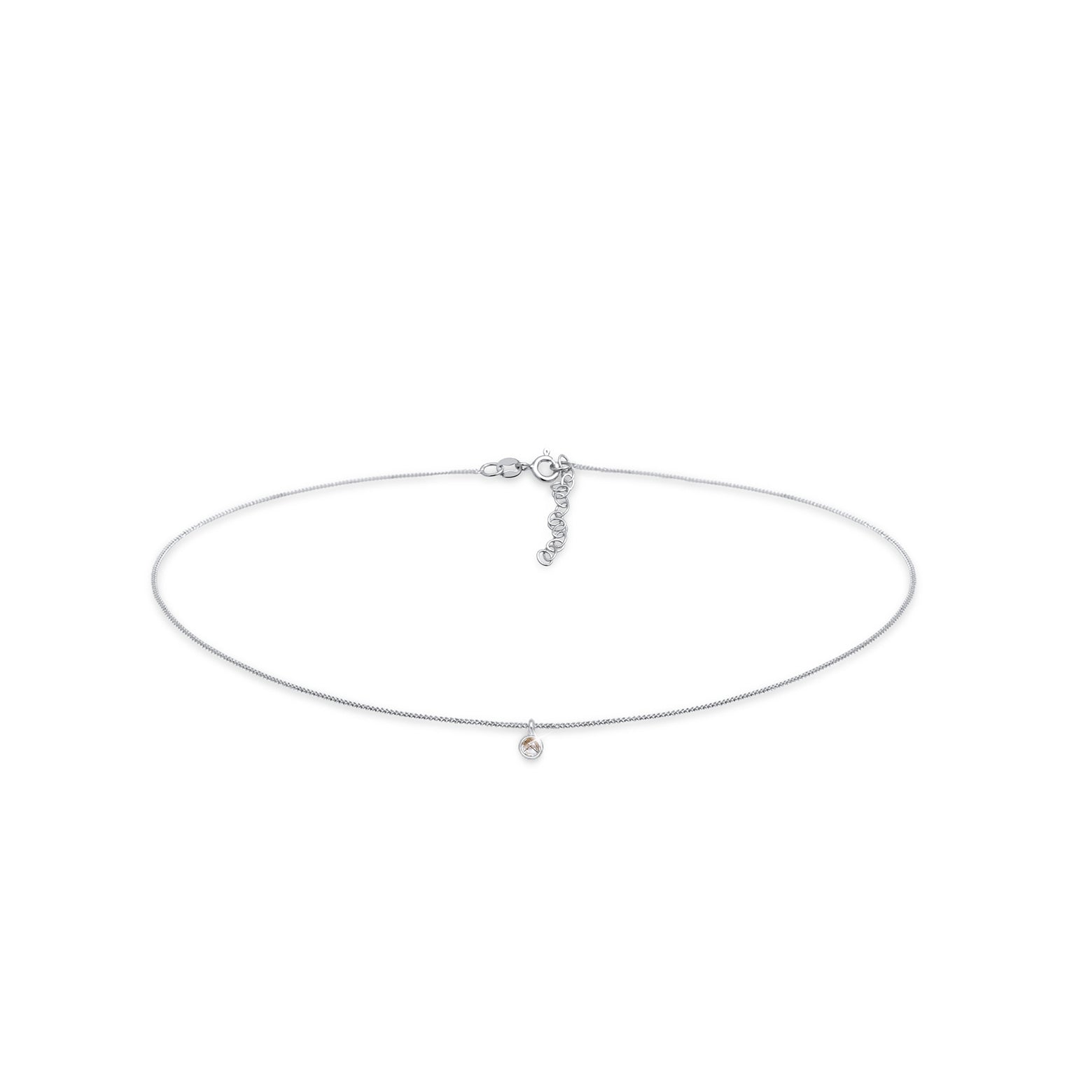 Silber - Elli | Choker | Quarz (Transparent) | 925er Sterling Silber