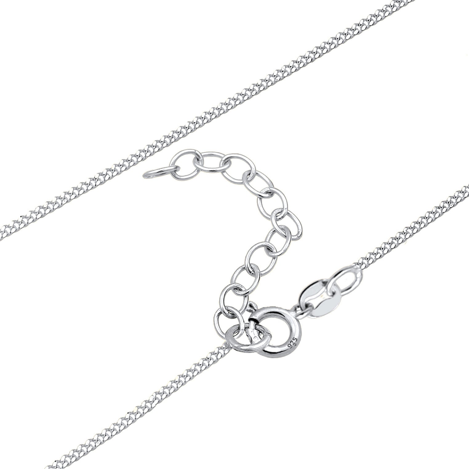 Schwarz - Elli | Choker Herz | Emaille | 925er Sterling Silber