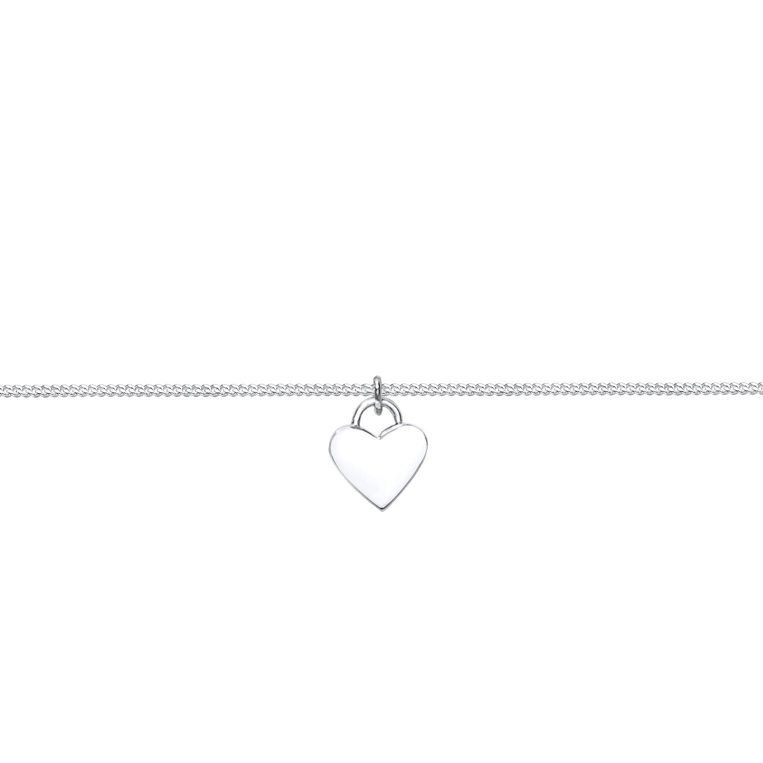 Schwarz - Elli | Choker Herz | Emaille | 925er Sterling Silber