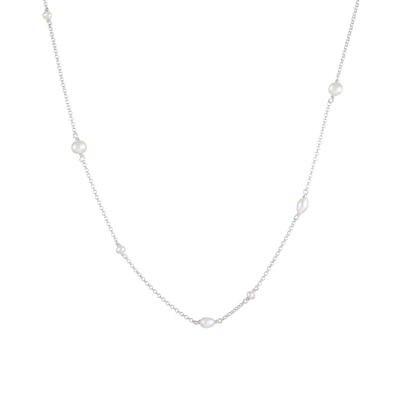 Silber - Elli | Halskette | Süßwasserzuchtperle | 925er Sterling Silber