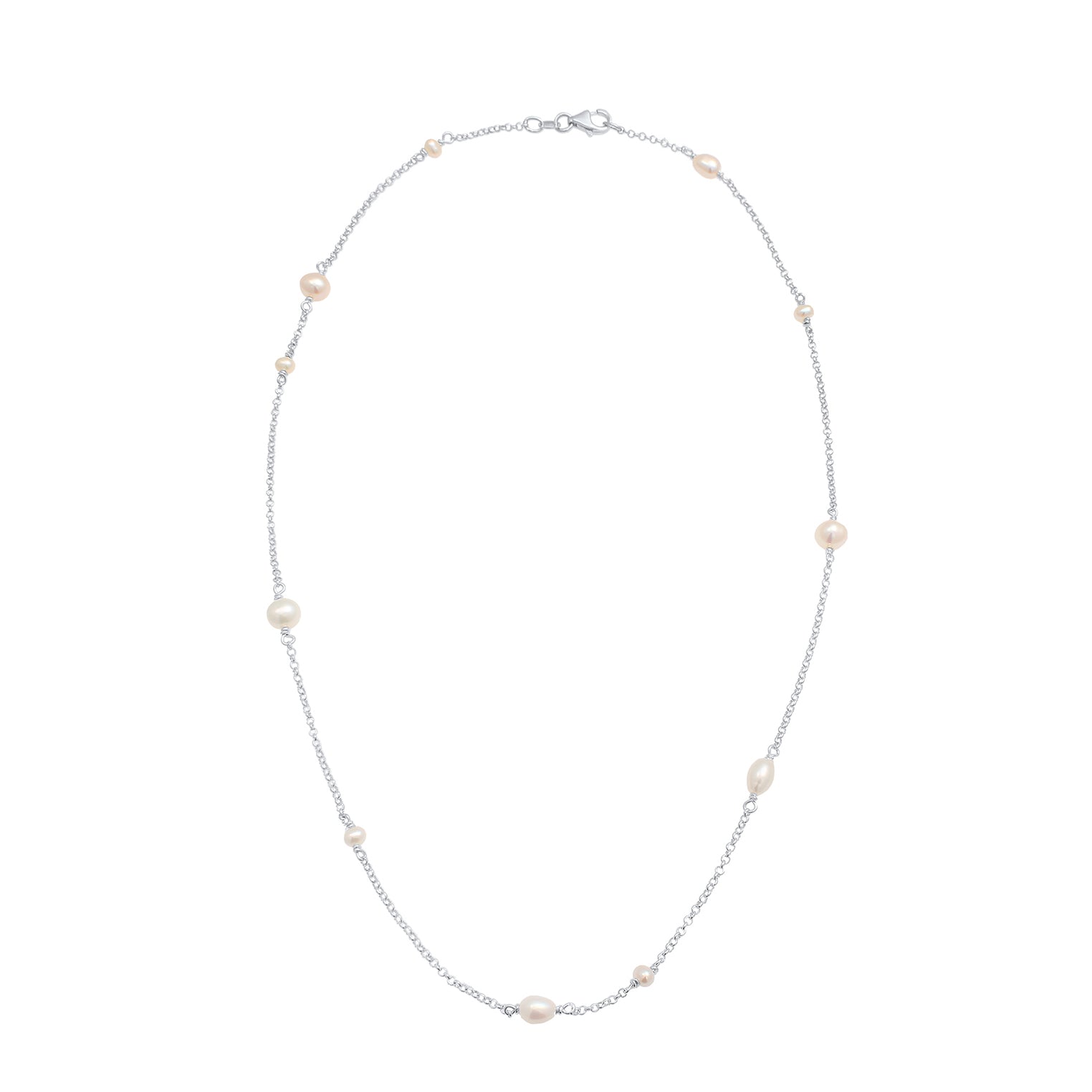 Silber - Elli | Halskette | Süßwasserzuchtperle | 925er Sterling Silber