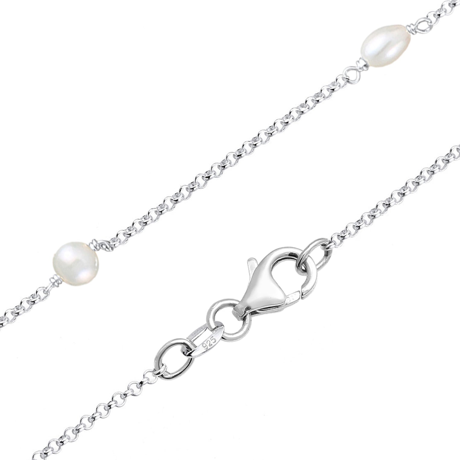 Silber - Elli | Halskette | Süßwasserzuchtperle | 925er Sterling Silber