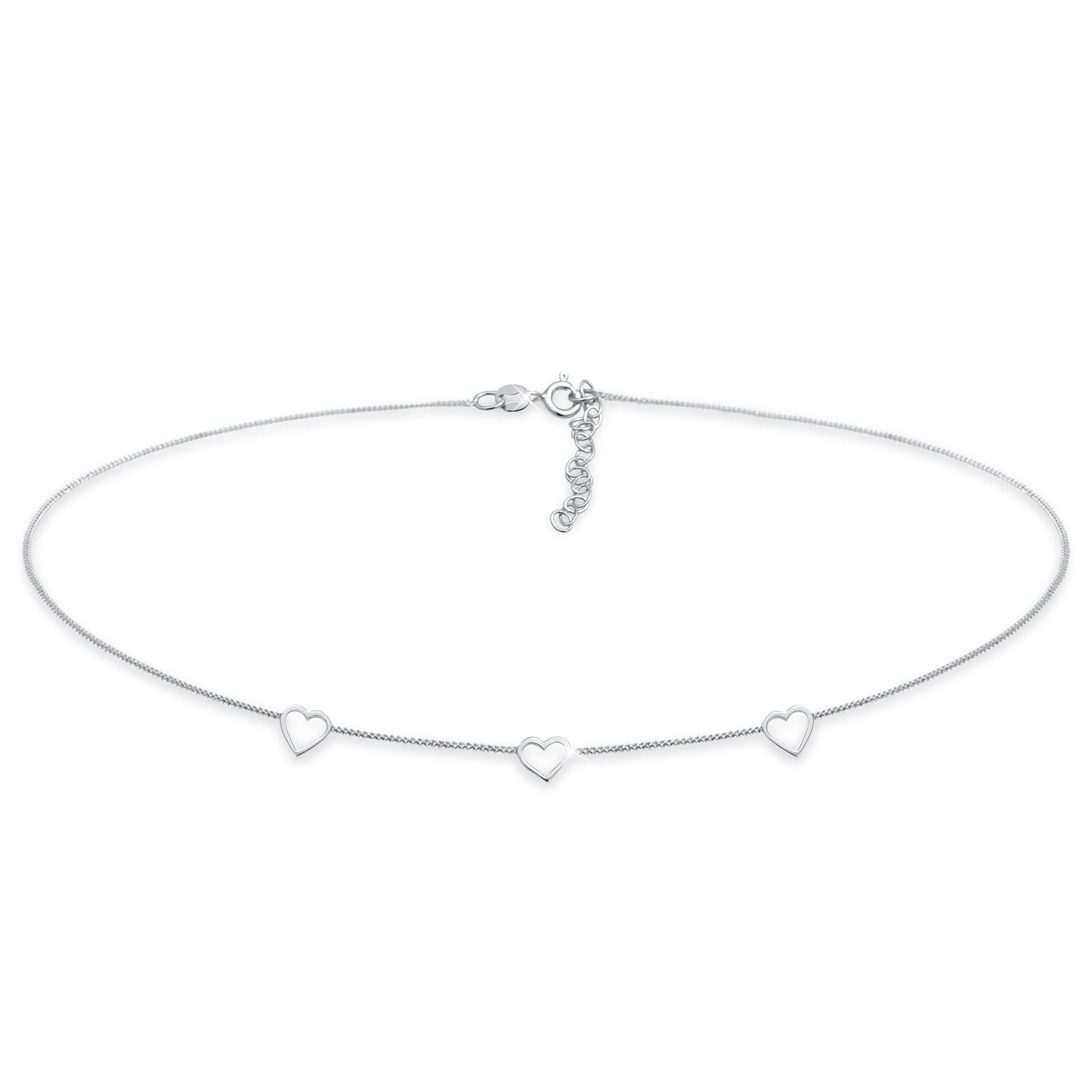 Silber - Elli | Choker Herz | 925 Sterling Silber
