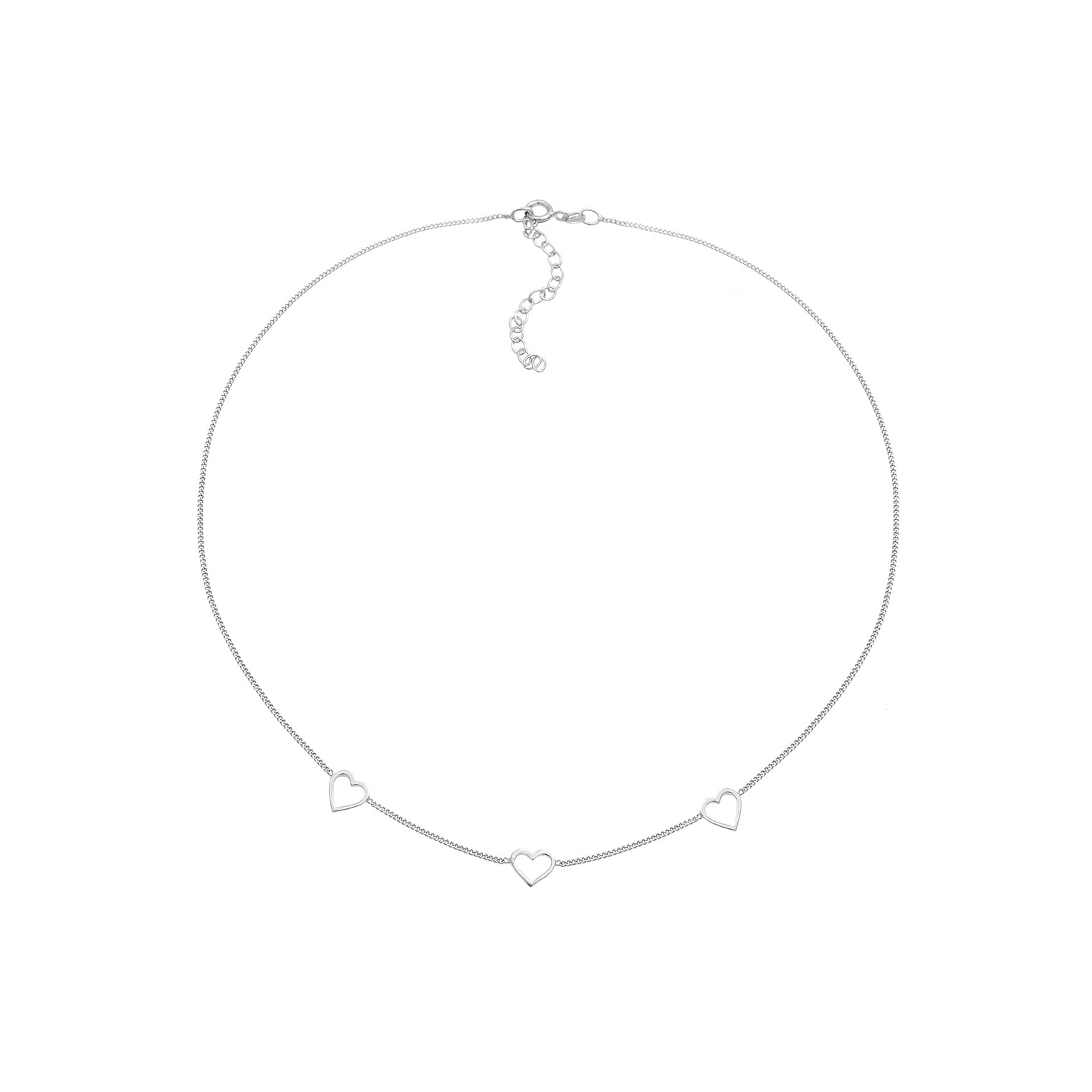 Silber - Elli | Choker Herz | 925 Sterling Silber