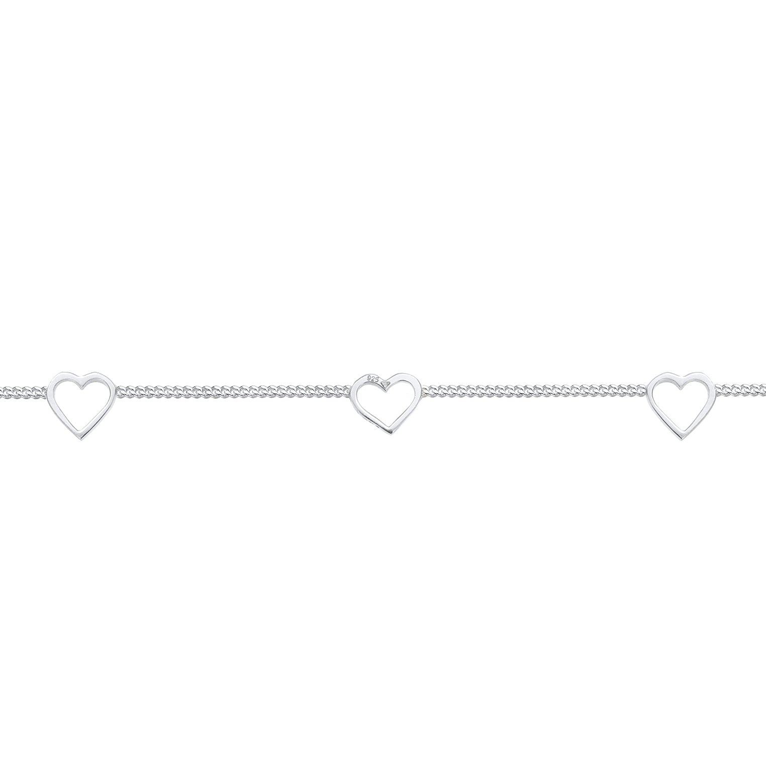 Silber - Elli | Choker Herz | 925 Sterling Silber