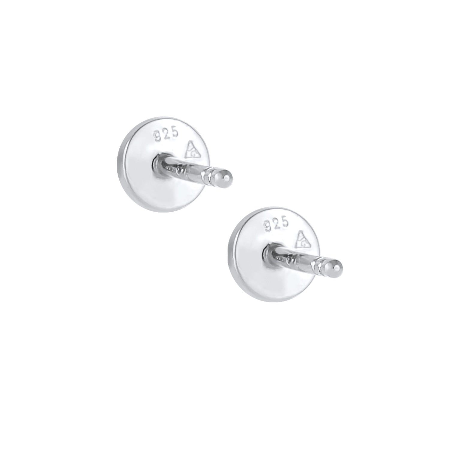 Silber - Elli | Ohrstecker Plättchen Matt | 925 Sterling Silber