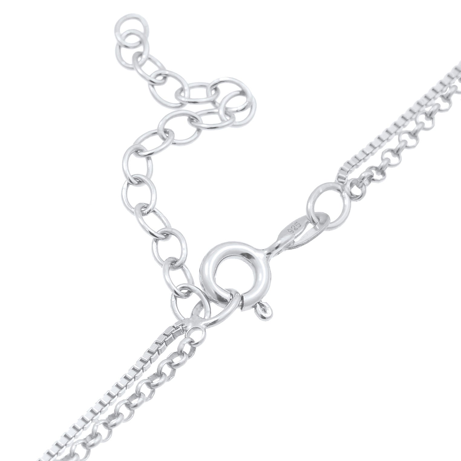 Silber - Elli | Layer-Halskette Geo | 925er Sterling Silber