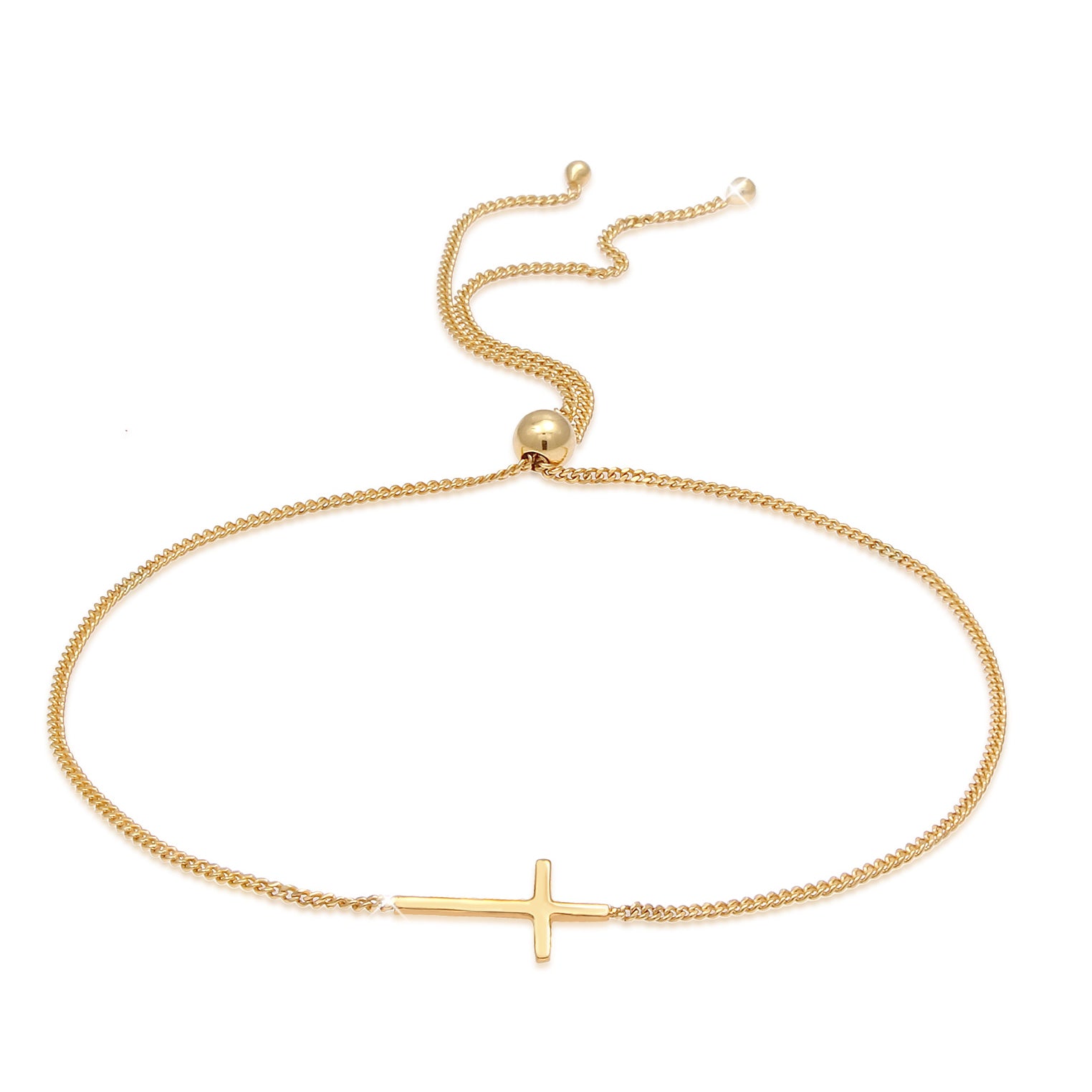 Gold - Elli | Armband Kreuz | 925 Sterling Silber vergoldet