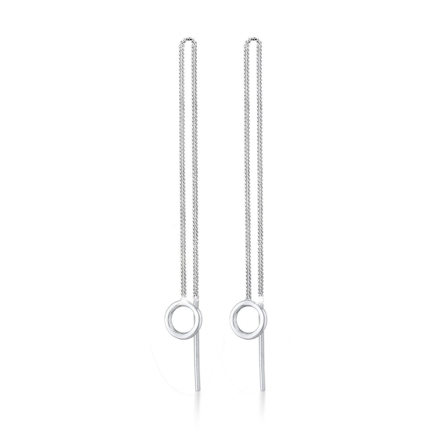 Silber - Elli | Ohrhänger Kreis | 925er Sterling Silber