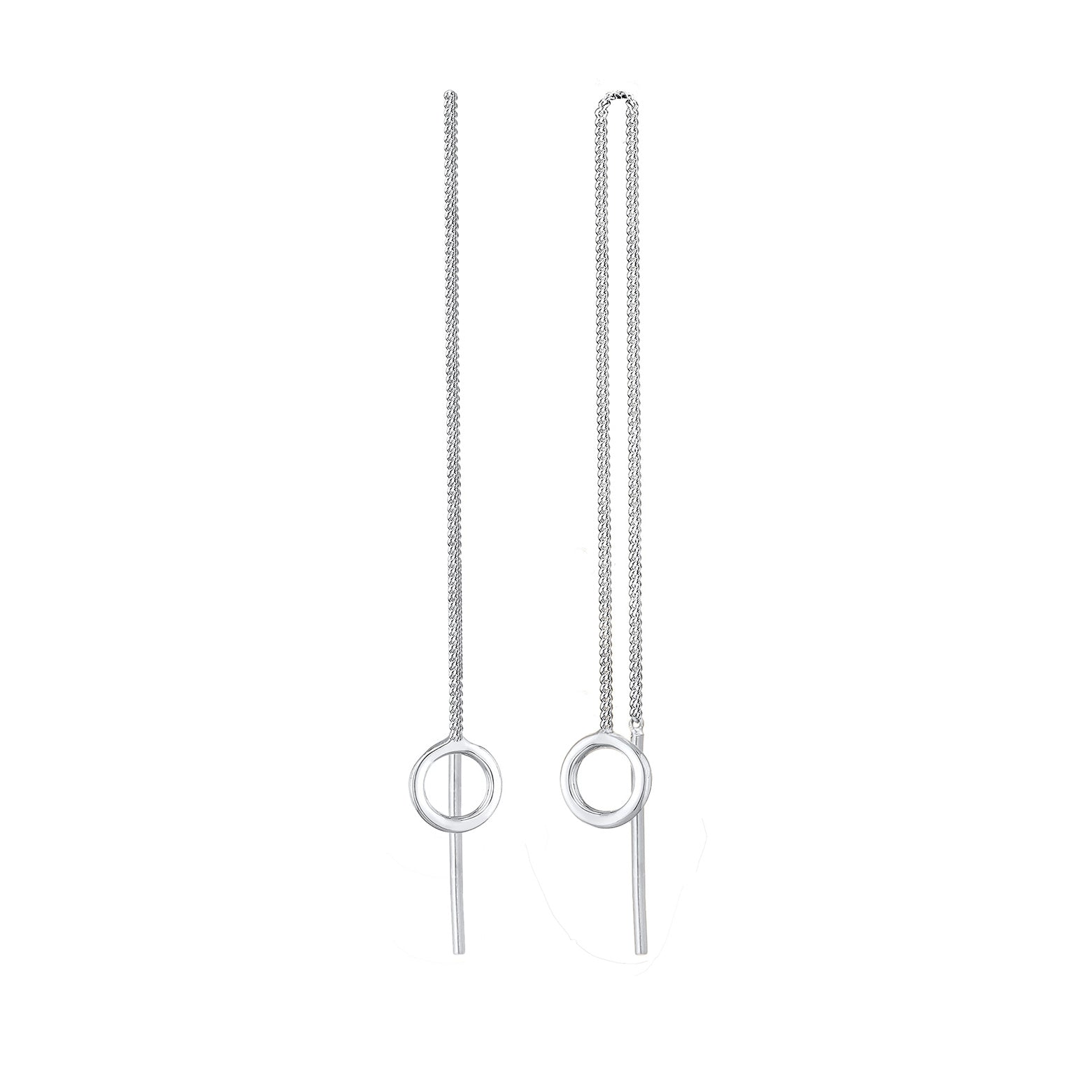 Silber - Elli | Ohrhänger Kreis | 925er Sterling Silber