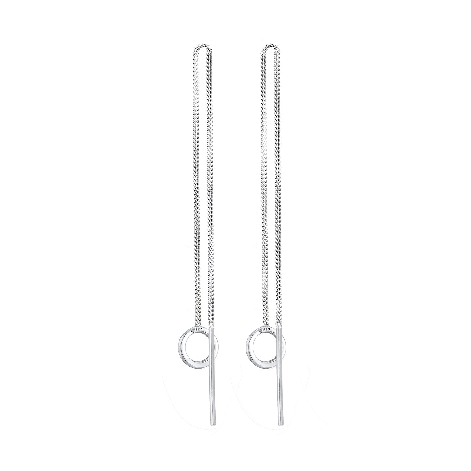 Silber - Elli | Ohrhänger Kreis | 925er Sterling Silber