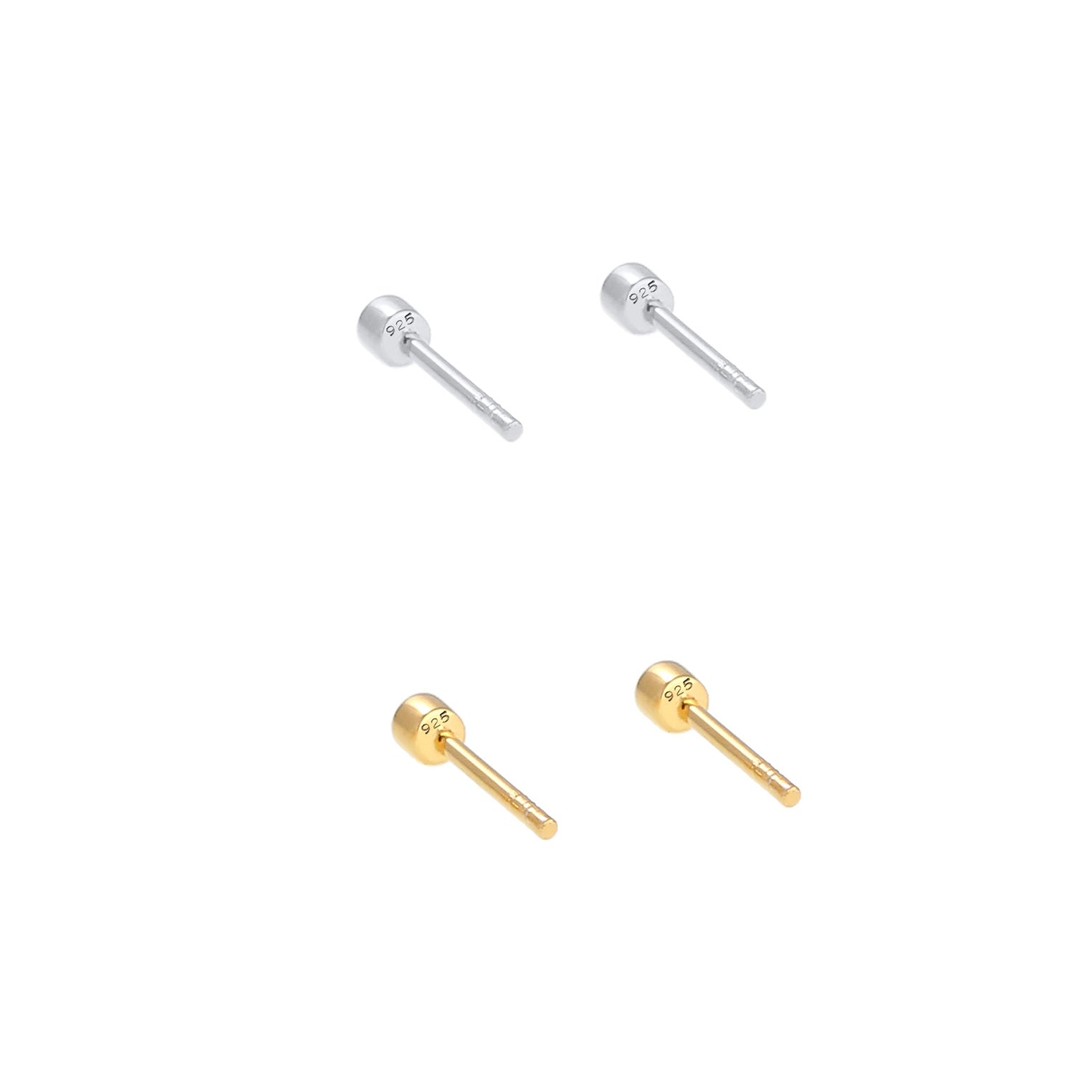Silber - Elli | Ohrringset | Mit Kristallen von Swarovski® (Weiß) | 925 Sterling Silber vergoldet
