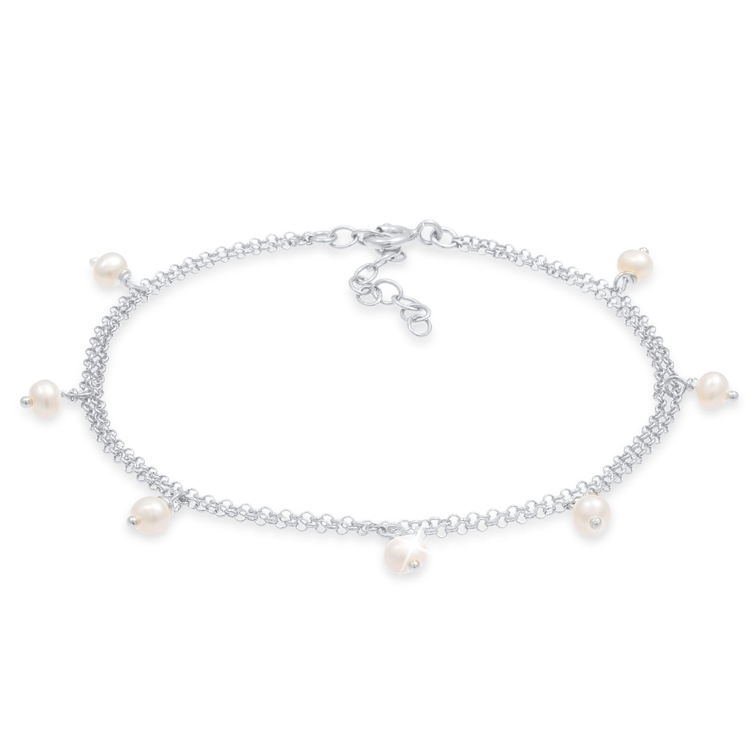 Silber - Elli | Armband | Süßwasserperle | 925er Sterling Silber