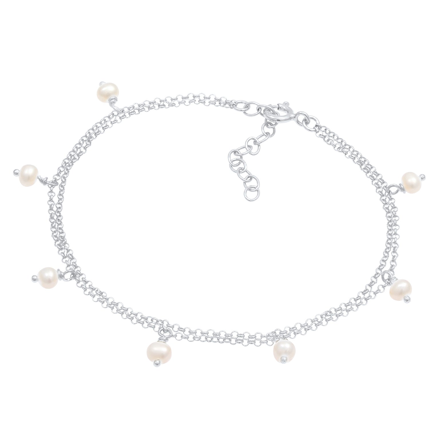 Silber - Elli | Armband | Süßwasserperle | 925er Sterling Silber