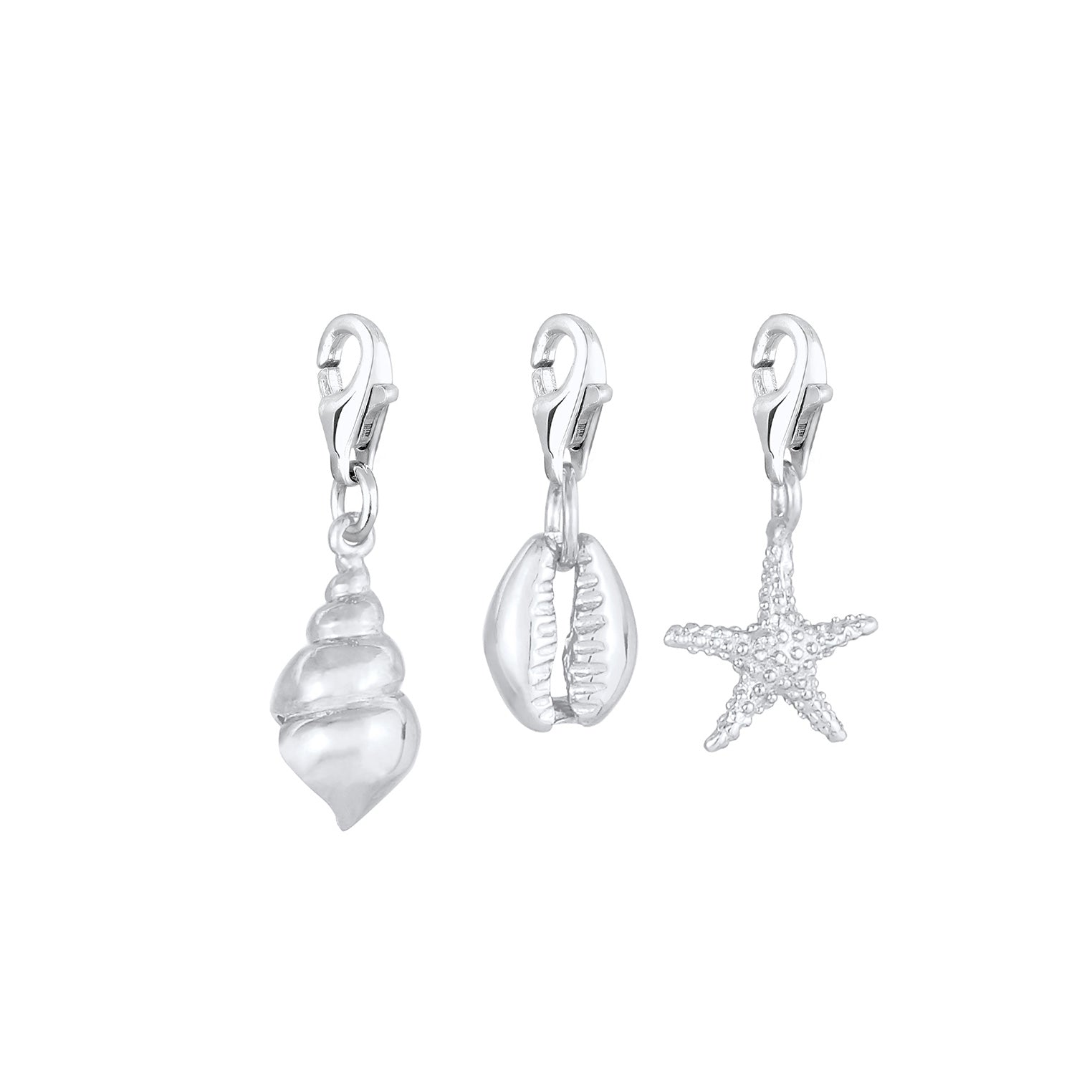 Silber - Nenalina | Charm Muschel | 925er Sterling Silber
