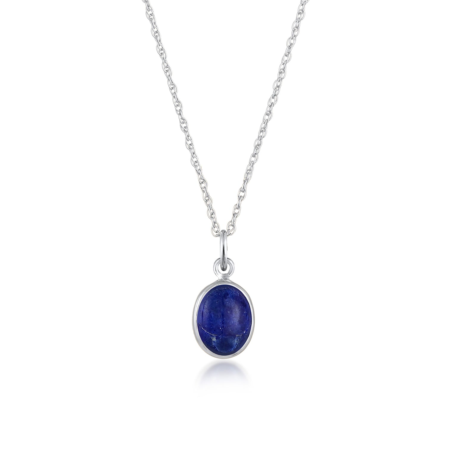 Silber - Elli | Halskette | Lapis Lazuli (Blau) | 925er Sterling Silber