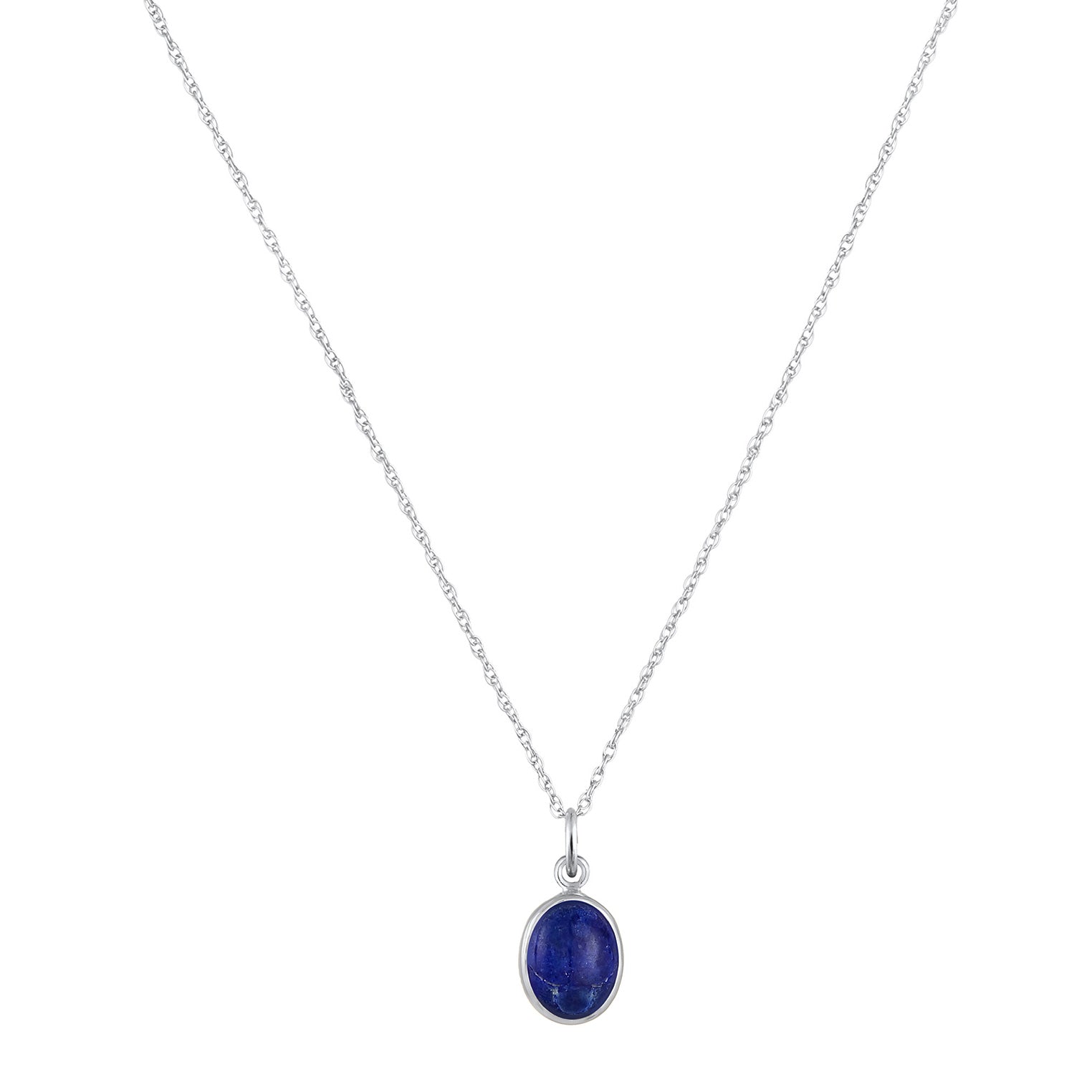 Silber - Elli | Halskette | Lapis Lazuli (Blau) | 925er Sterling Silber