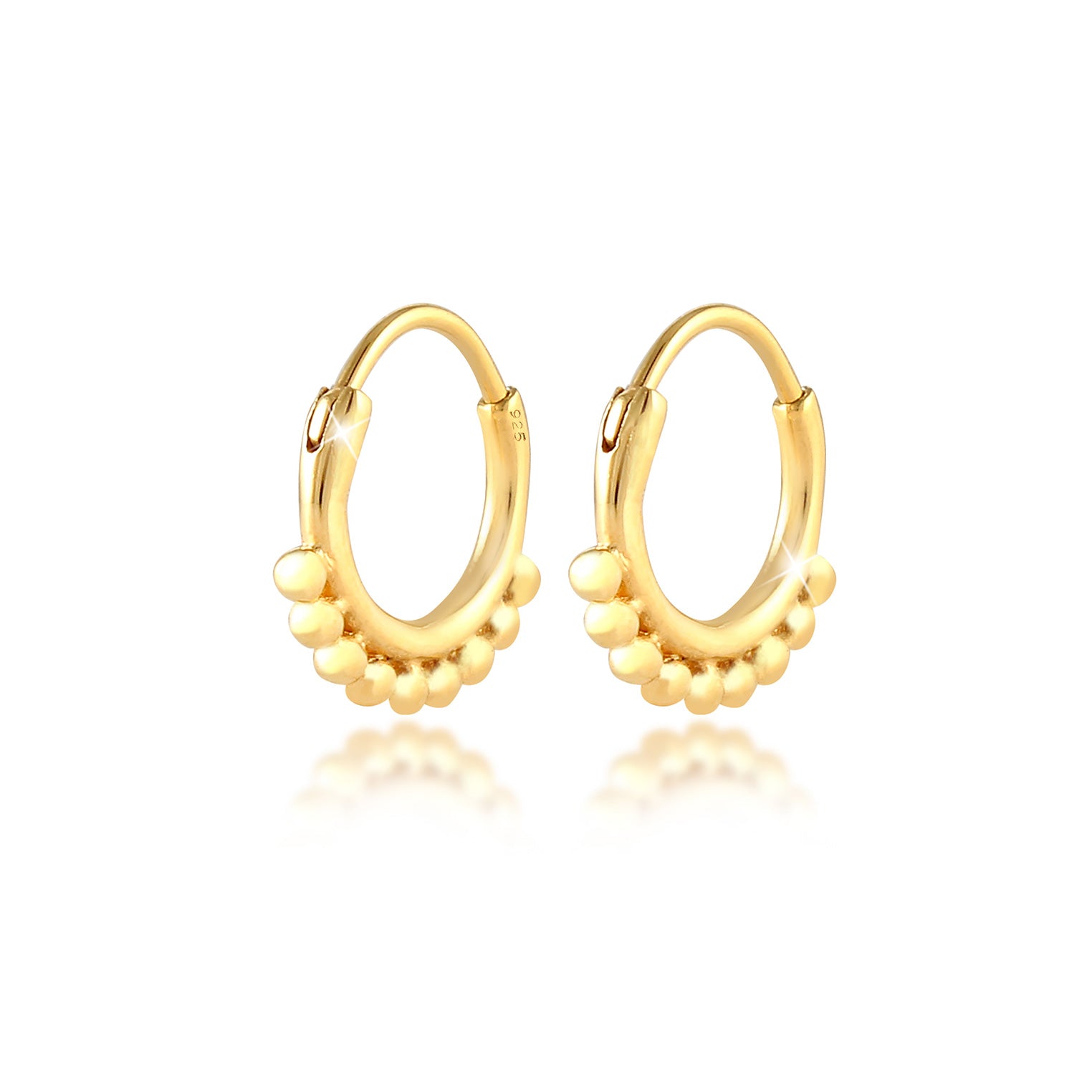 Gold - Elli | Creole | 925 Sterling Silber vergoldet