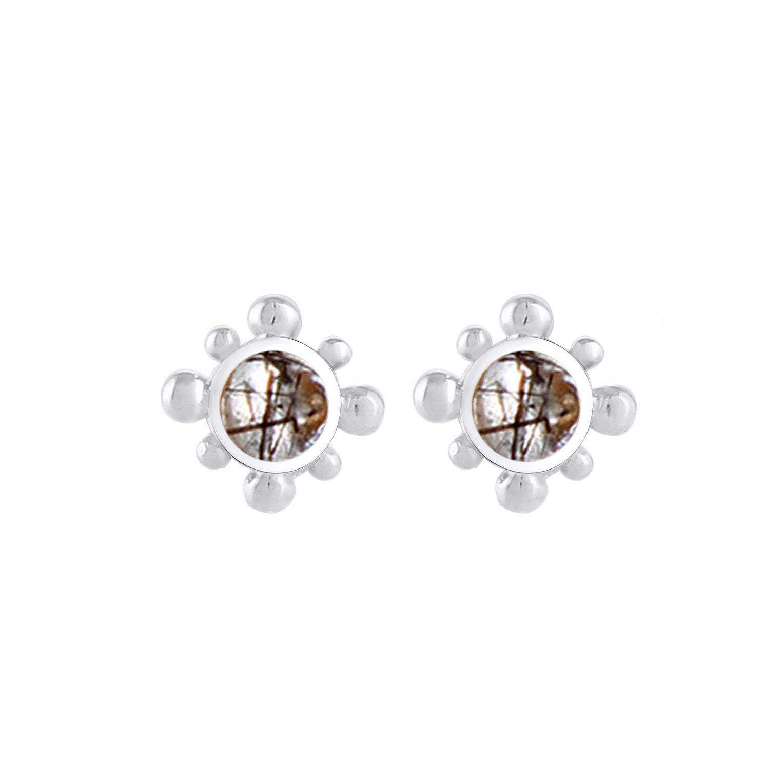Silber - Elli | Ohrstecker | Quarz ( Transparent ) | 925er Sterling Silber