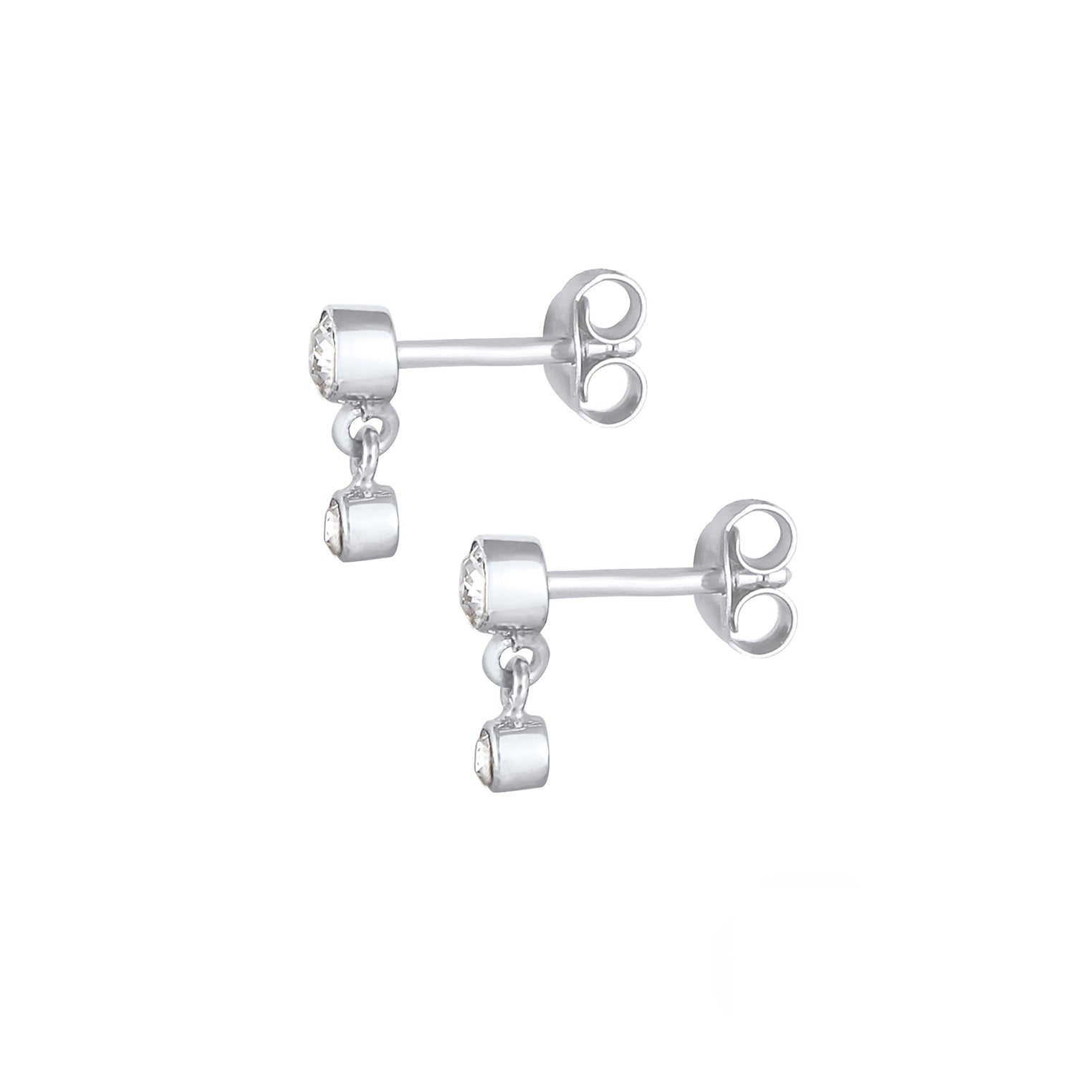 Silber - Elli | Ohrhänger | Mit Kristallen von Swarovski® (Weiß) | 925er Sterling Silber