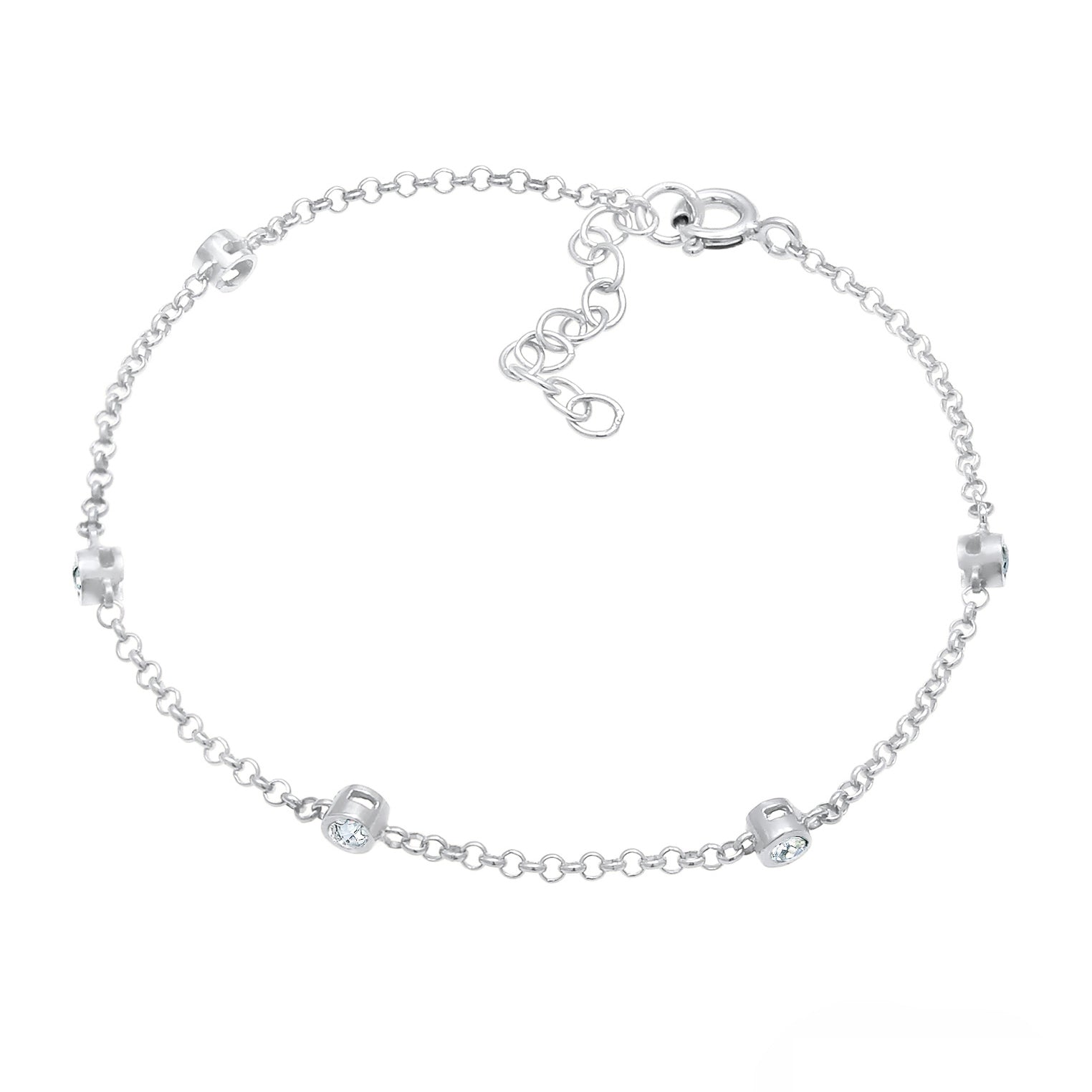 Silber - Elli | Armband | Mit Kristallen von Swarovski® (Weiß) | 925er Sterling Silber