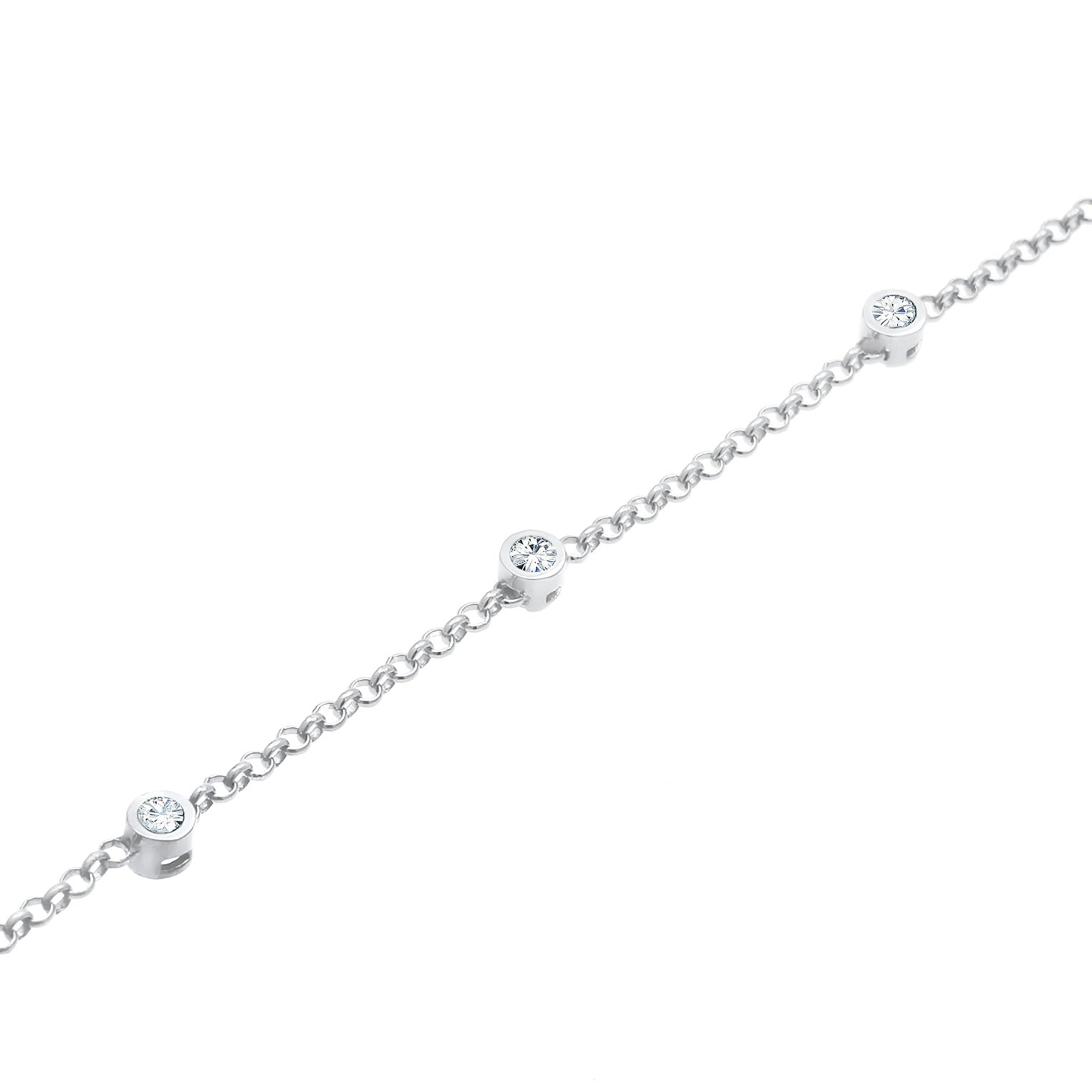 Silber - Elli | Armband | Mit Kristallen von Swarovski® (Weiß) | 925er Sterling Silber