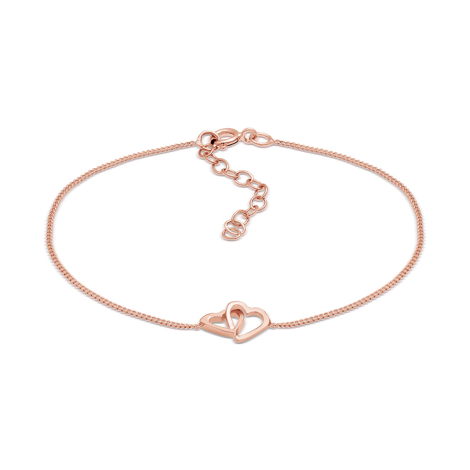 Roségold - Elli | Armband Herz | 925 Sterling Silber Rosegold