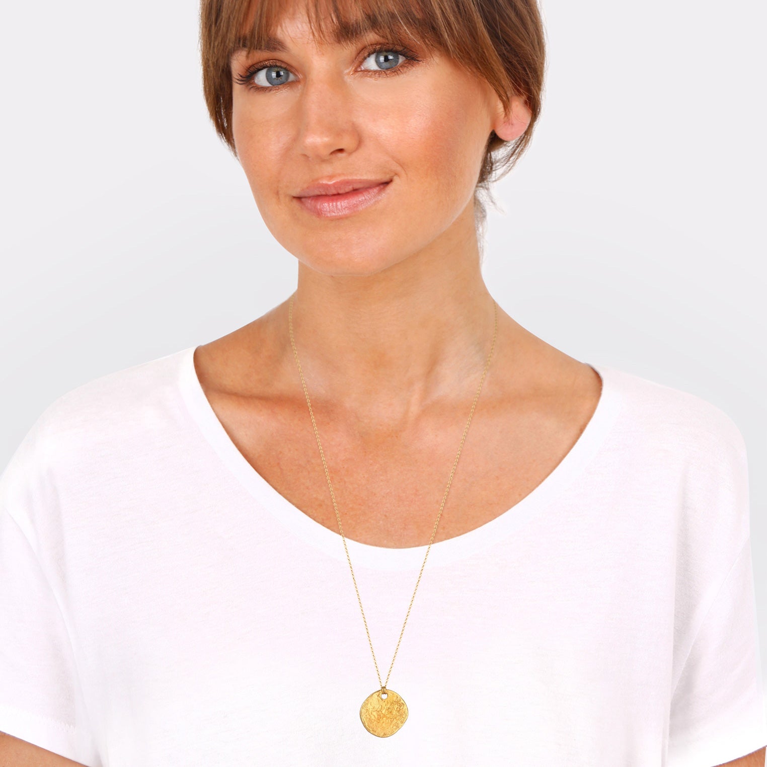 Gold - Elli | Lange Halskette Geo | 925 Sterling Silber vergoldet