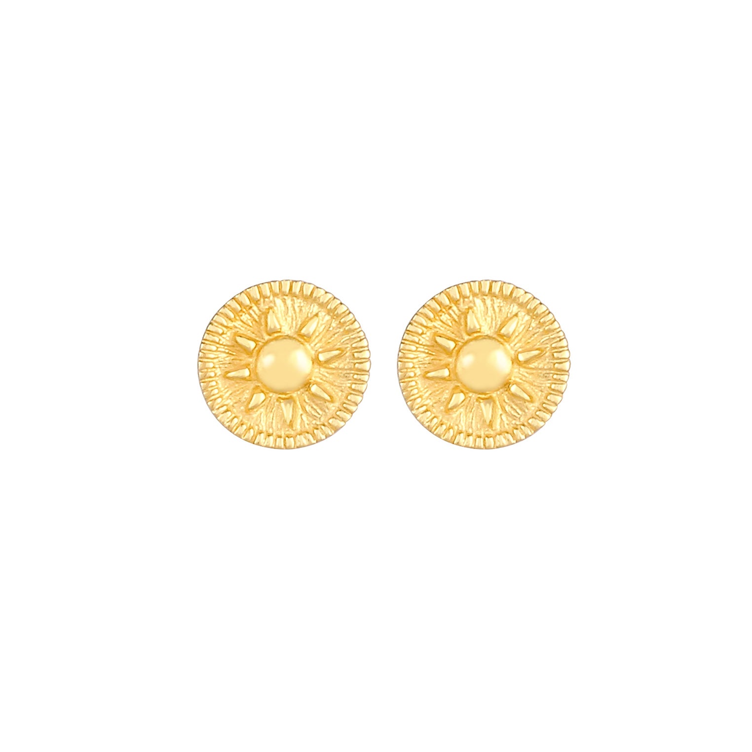 Gold - Elli | Ohrstecker Münze | 925 Sterling Silber vergoldet