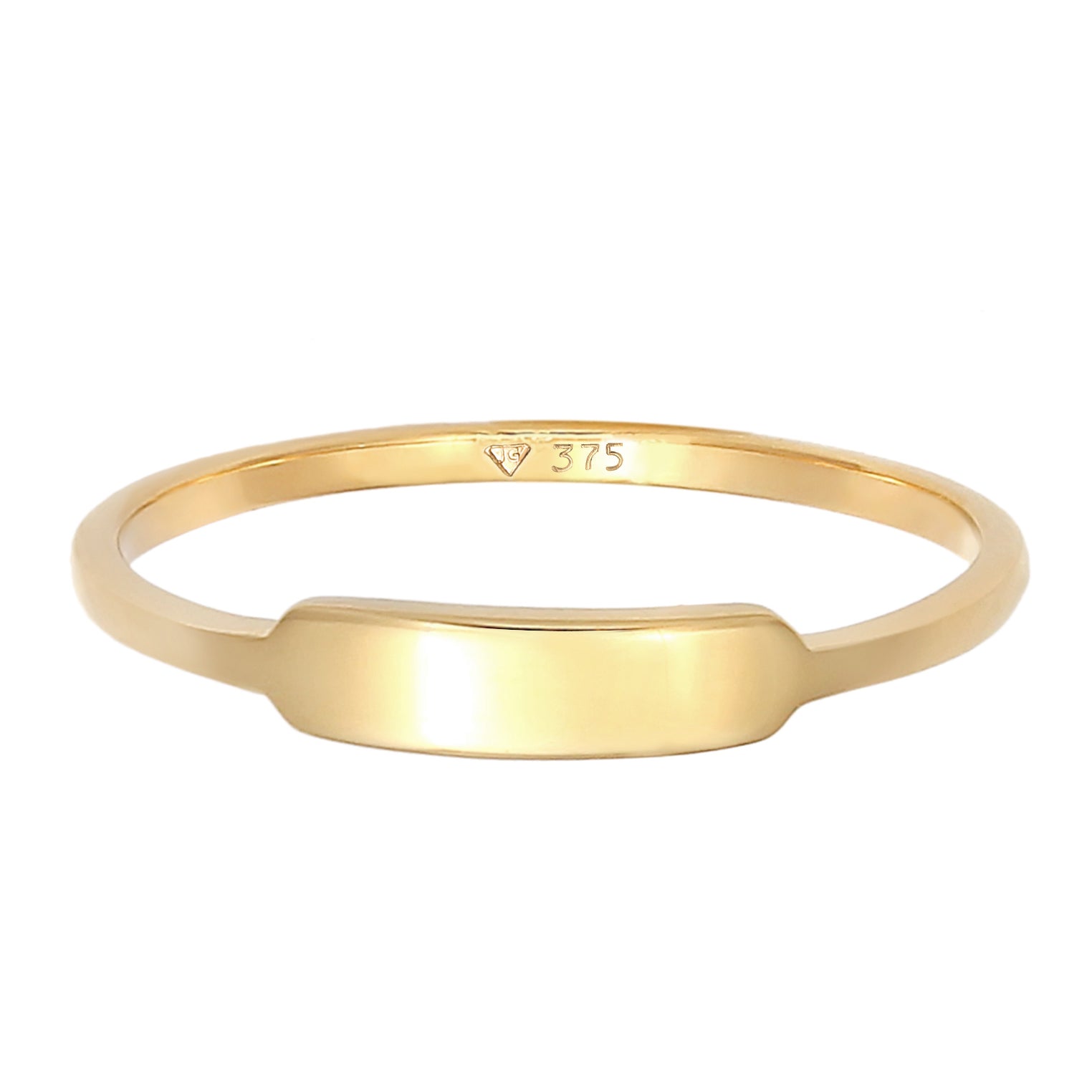 Gold - Elli PREMIUM | Siegelring Geo | 375 Gelbgold