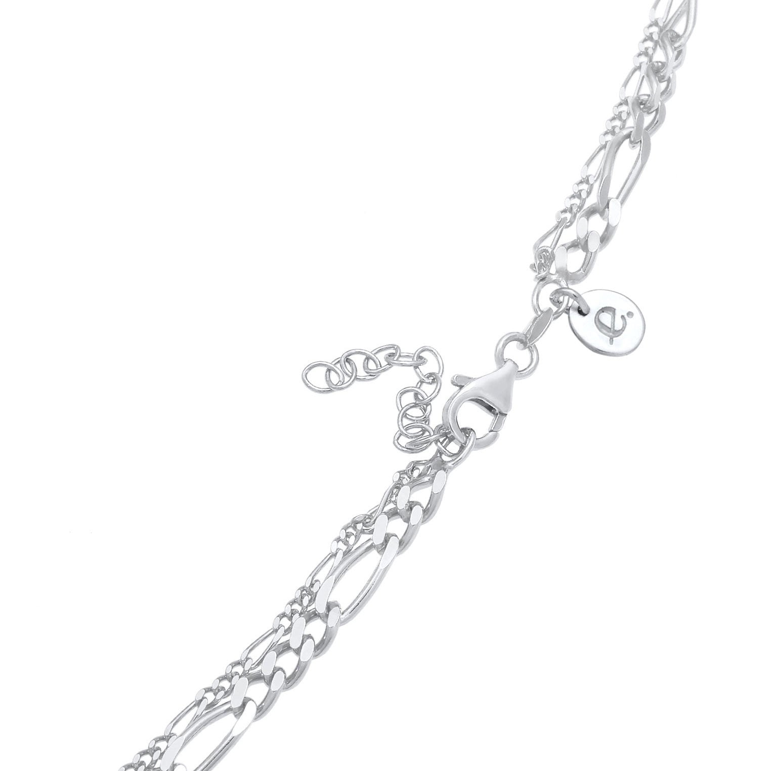 Silber - Elli PREMIUM | Figaro-Layer-Halskette | 925er Sterling Silber
