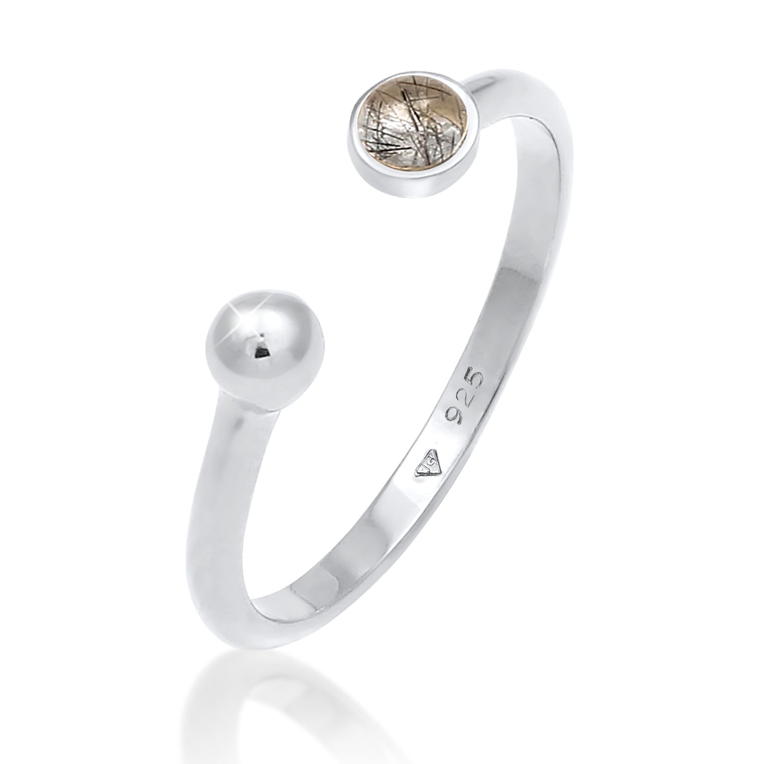Silber - Elli | Ring | Quarz ( Transparent ) | 925er Sterling Silber