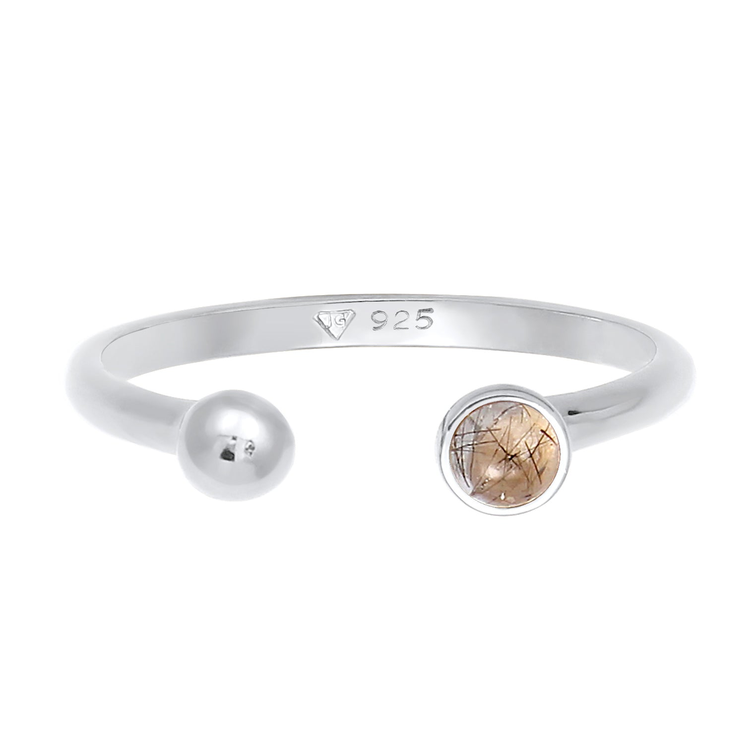 Silber - Elli | Ring | Quarz ( Transparent ) | 925er Sterling Silber