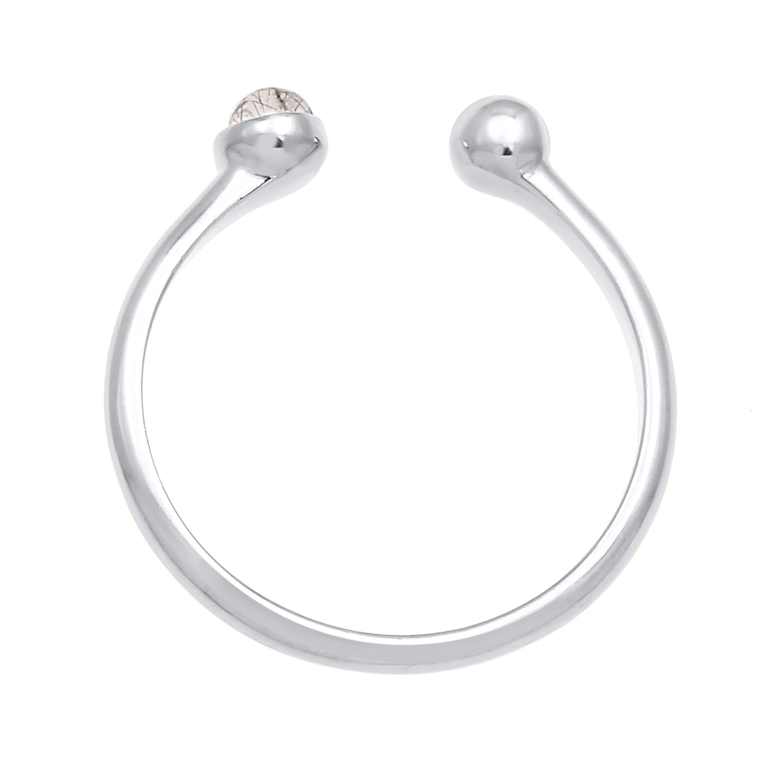 Silber - Elli | Ring | Quarz ( Transparent ) | 925er Sterling Silber