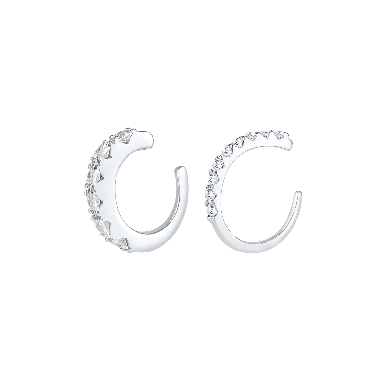 Silber - Elli PREMIUM | Earcuff | Zirkonia ( Weiß ) | 925er Sterling Silber