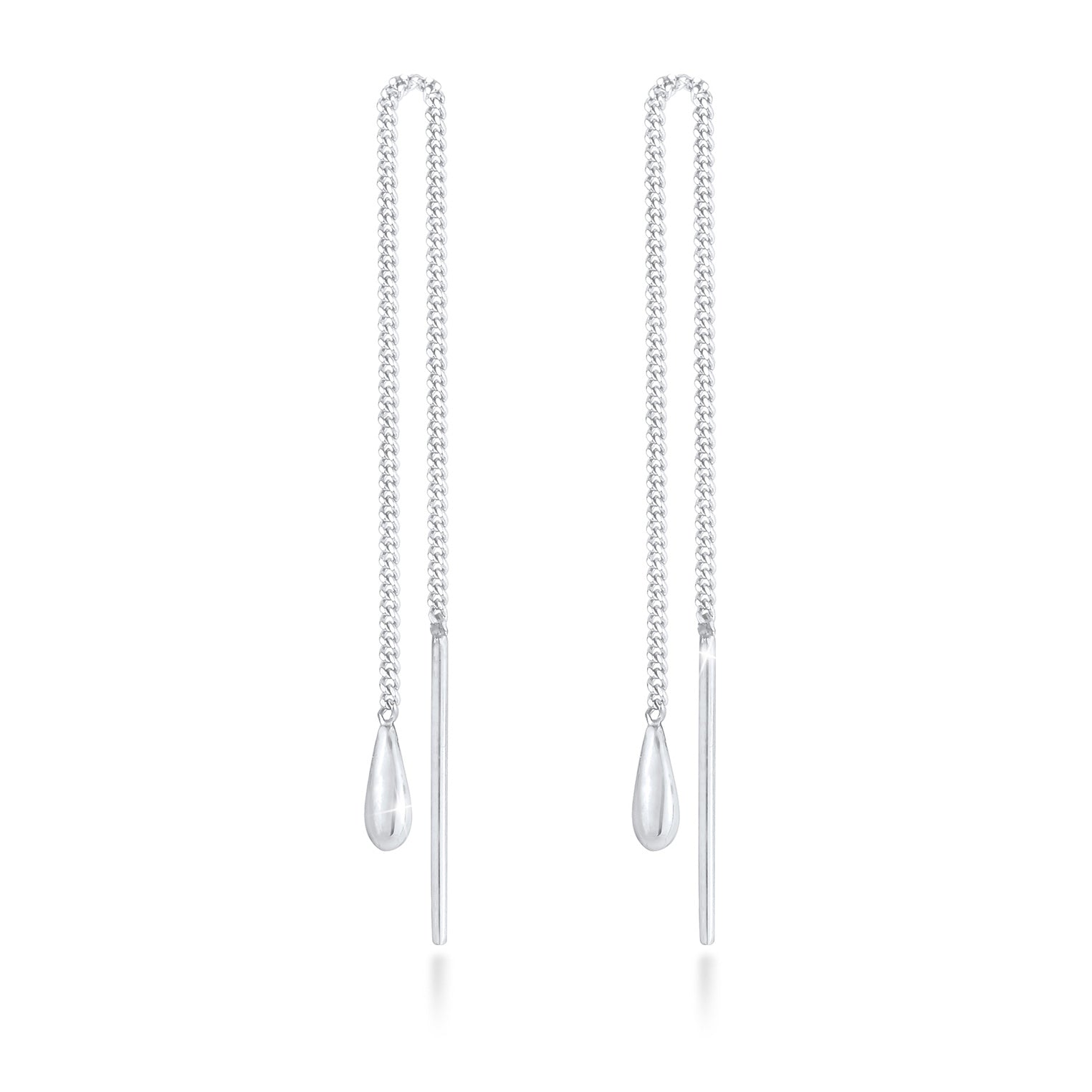 Silber - Elli | Ohrhänger Chain Tropfen | 925er Sterling Silber