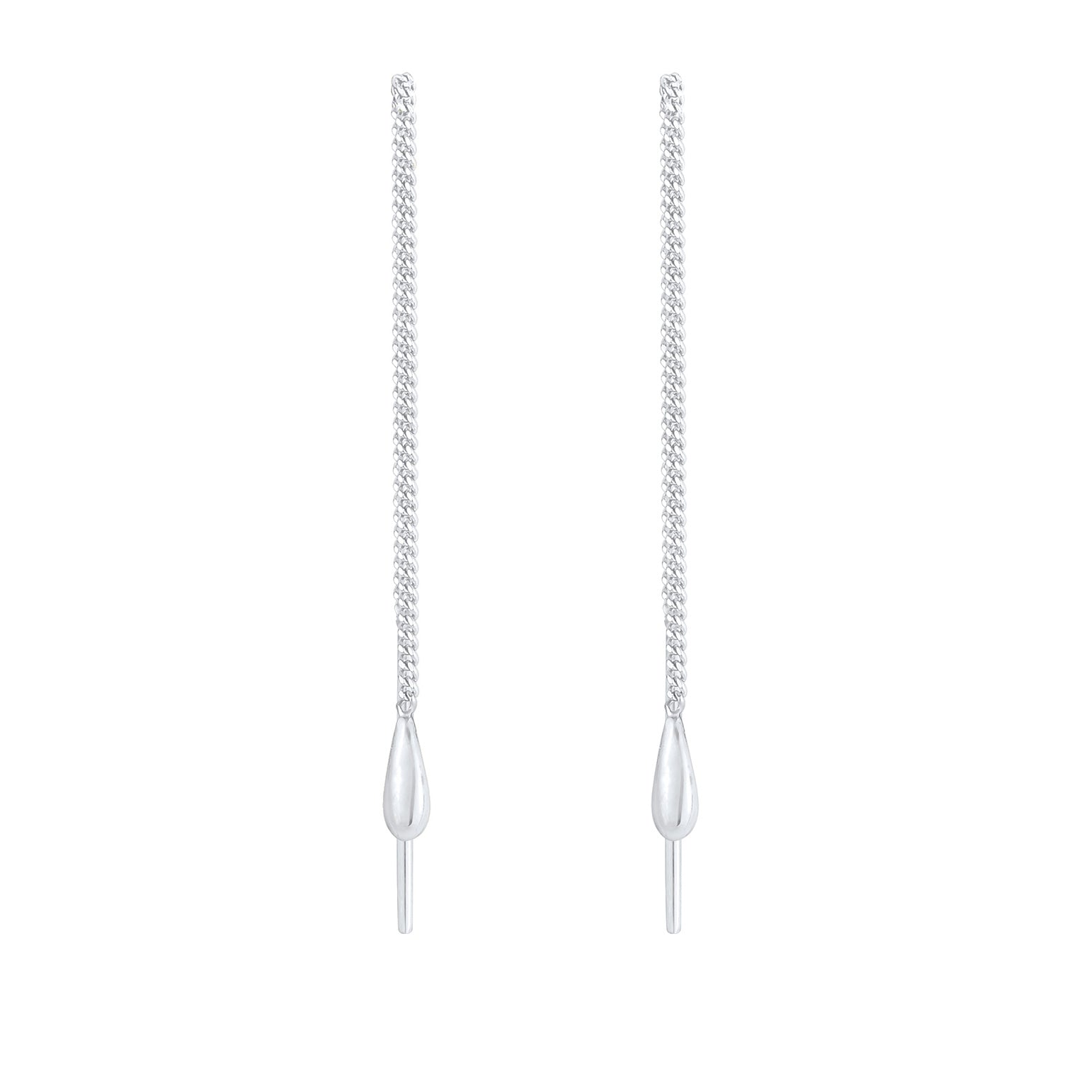 Silber - Elli | Ohrhänger Chain Tropfen | 925er Sterling Silber