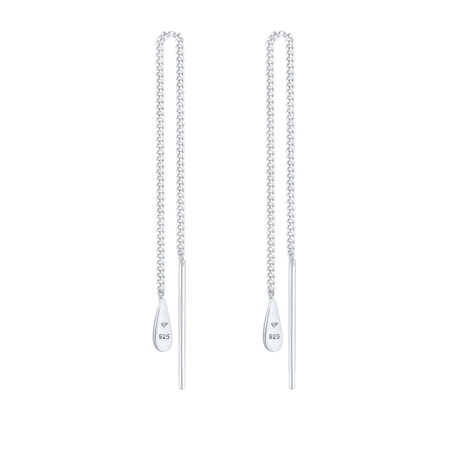 Silber - Elli | Ohrhänger Chain Tropfen | 925er Sterling Silber