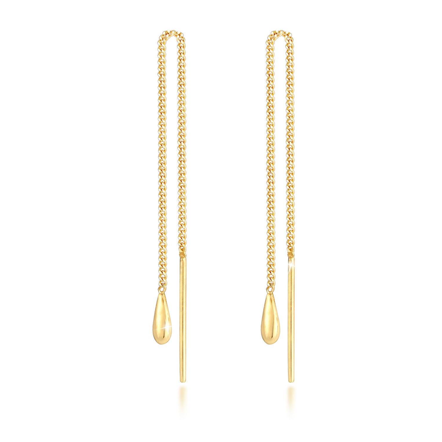 Gold - Elli | Ohrhänger Ear Chain | 925 Sterling Silber vergoldet