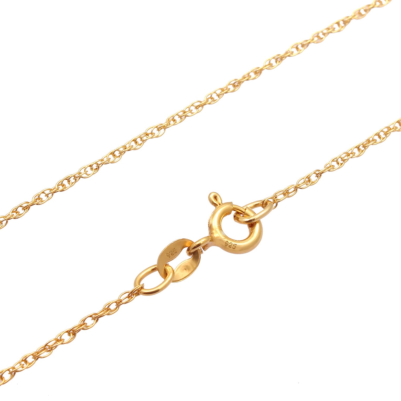 Gold - Elli PREMIUM | Halskette Anhänger | Topas (Weiß) | 925 Sterling Silber vergoldet