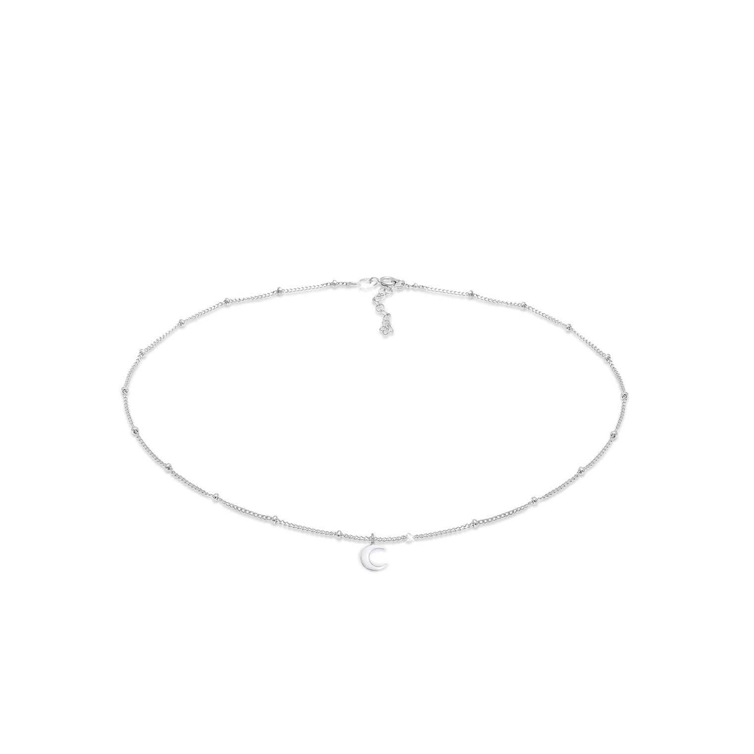 Silber - Elli | Kugel-Choker Halbmond | 925er Sterling Silber