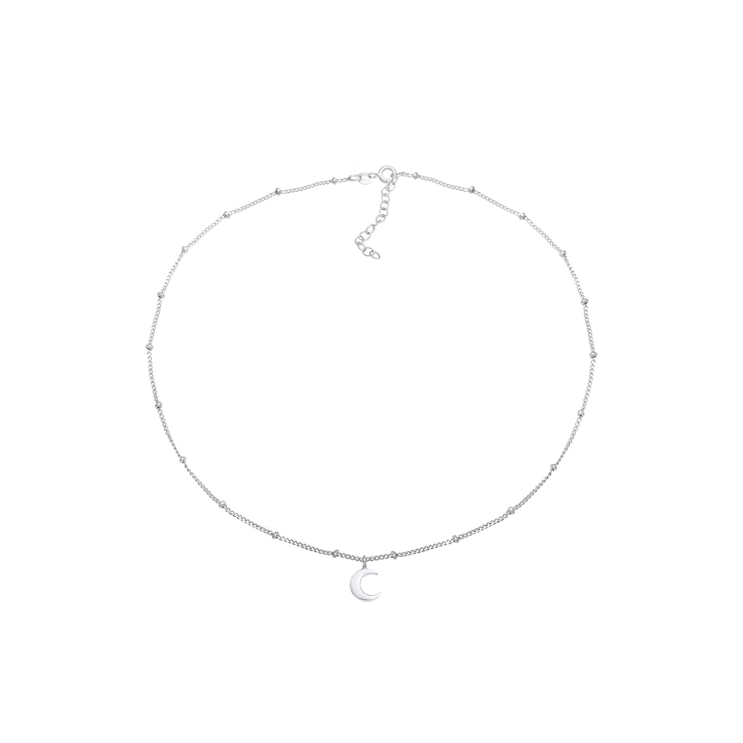 Silber - Elli | Kugel-Choker Halbmond | 925er Sterling Silber