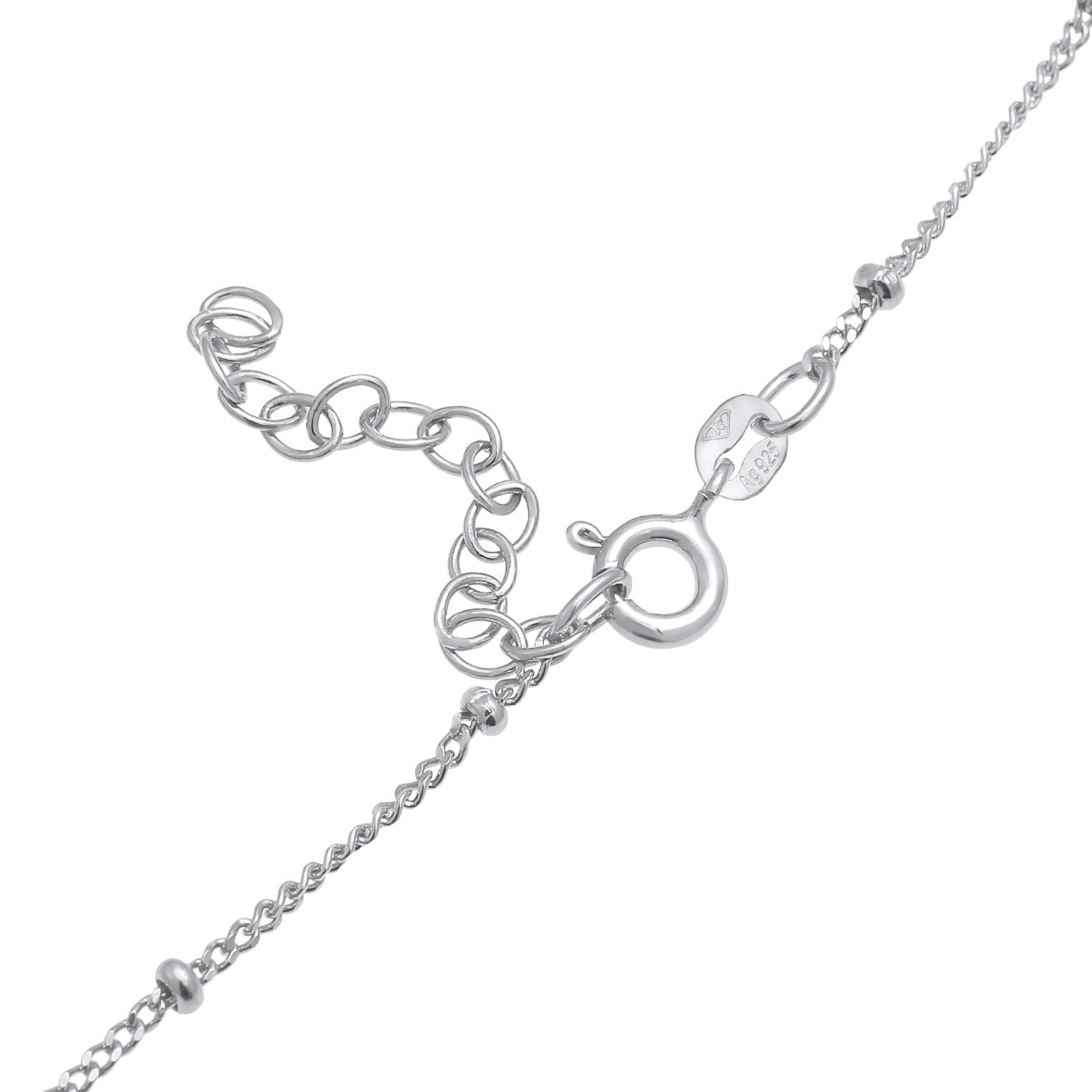 Silber - Elli | Kugel-Choker Halbmond | 925er Sterling Silber