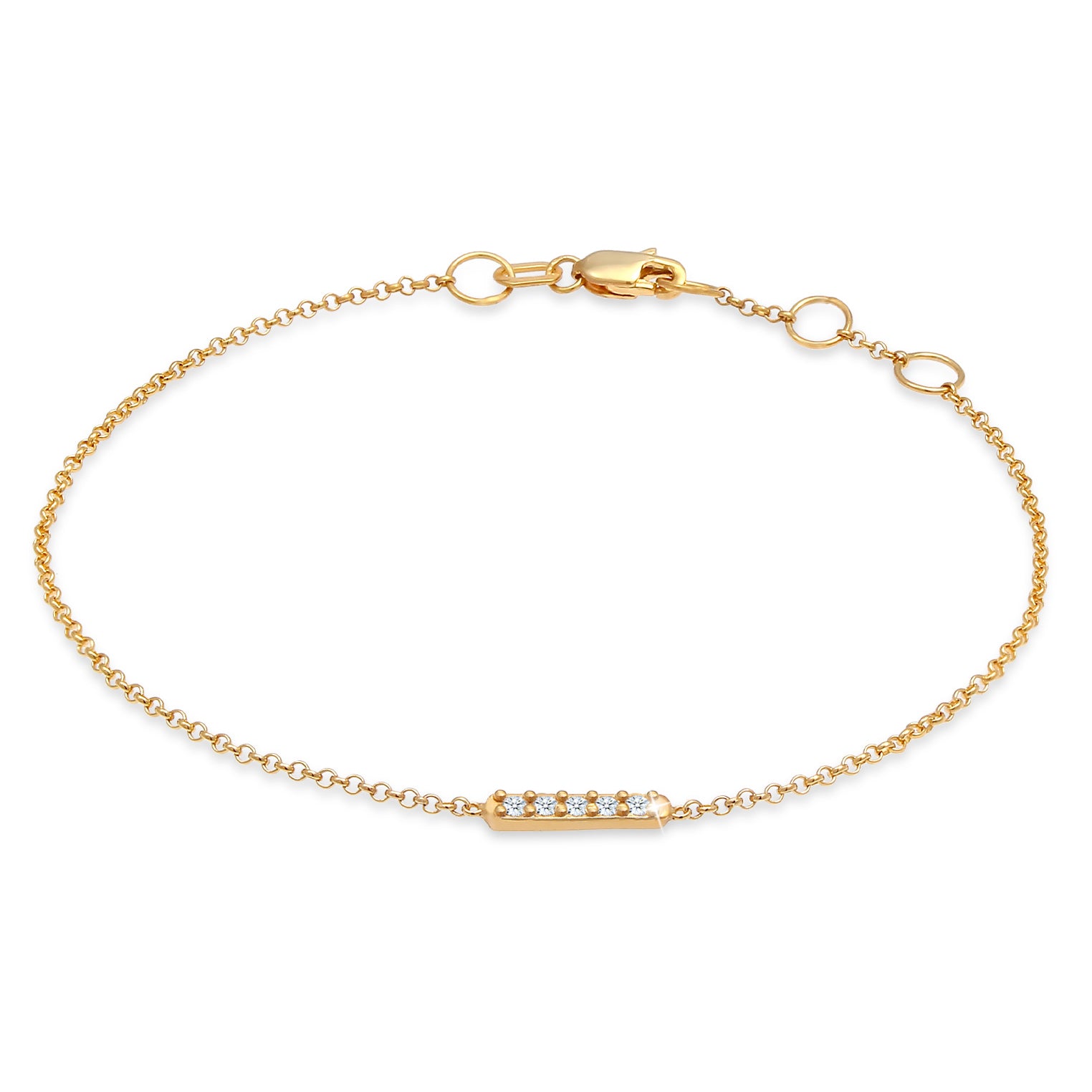 Gold - Elli DIAMONDS | Armband | Diamant ( Weiß, 0,075 ct ) | 375 Gelbgold