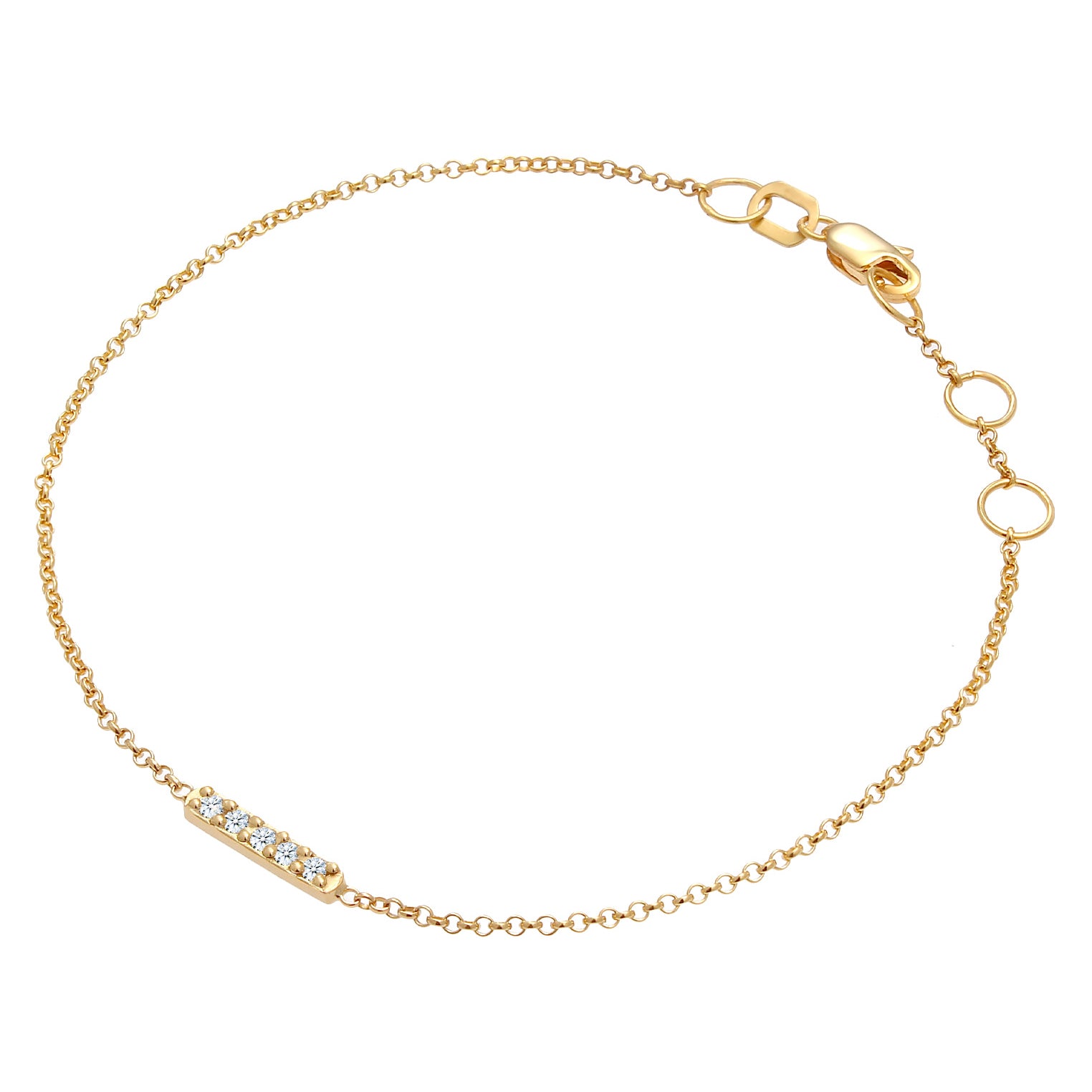 Gold - Elli DIAMONDS | Armband | Diamant ( Weiß, 0,075 ct ) | 375 Gelbgold