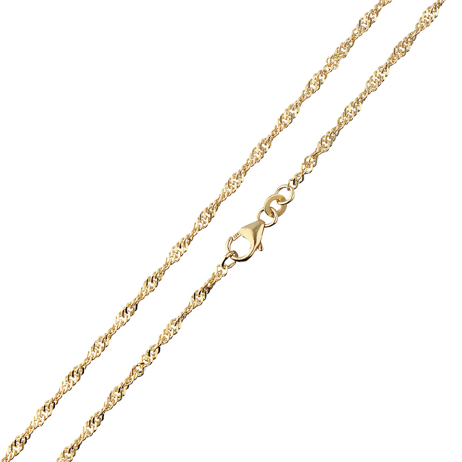 Gold - Elli PREMIUM | Singapur-Halskette | 333 Gelbgold