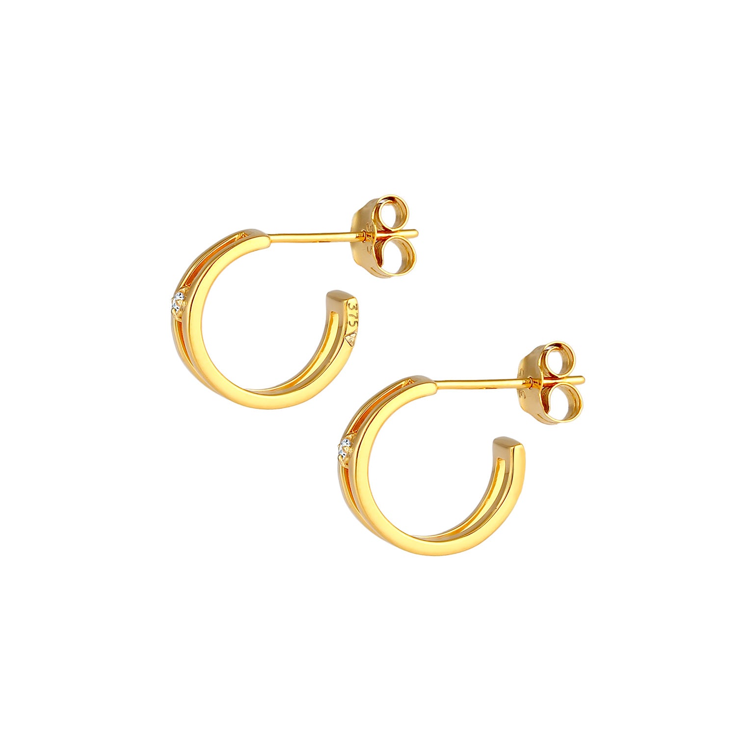 Gold - Elli DIAMONDS | Ohrstecker | Diamant ( Weiß, 0,03 ct ) | 375 Gelbgold