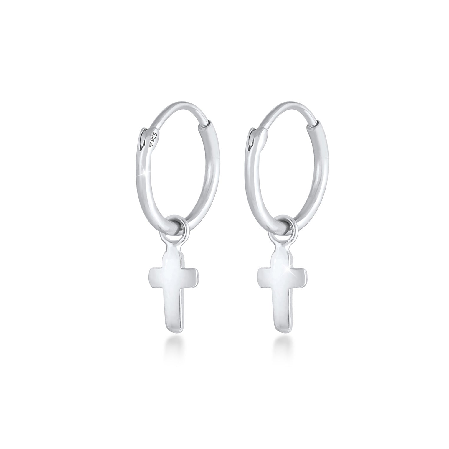Silber - Elli | Ohrhänger Kreuz | 925er Sterling Silber