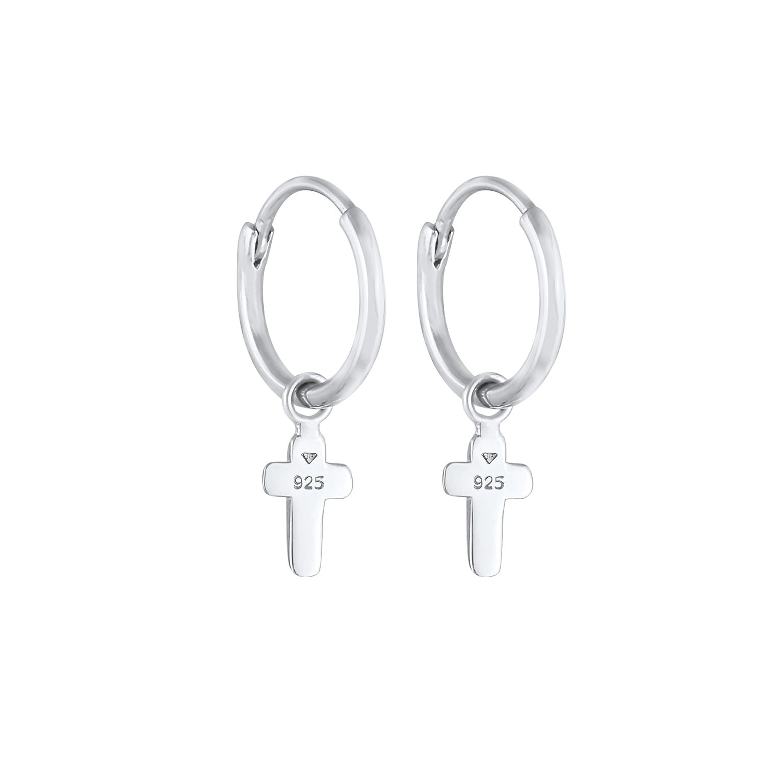 Silber - Elli | Ohrhänger Kreuz | 925er Sterling Silber