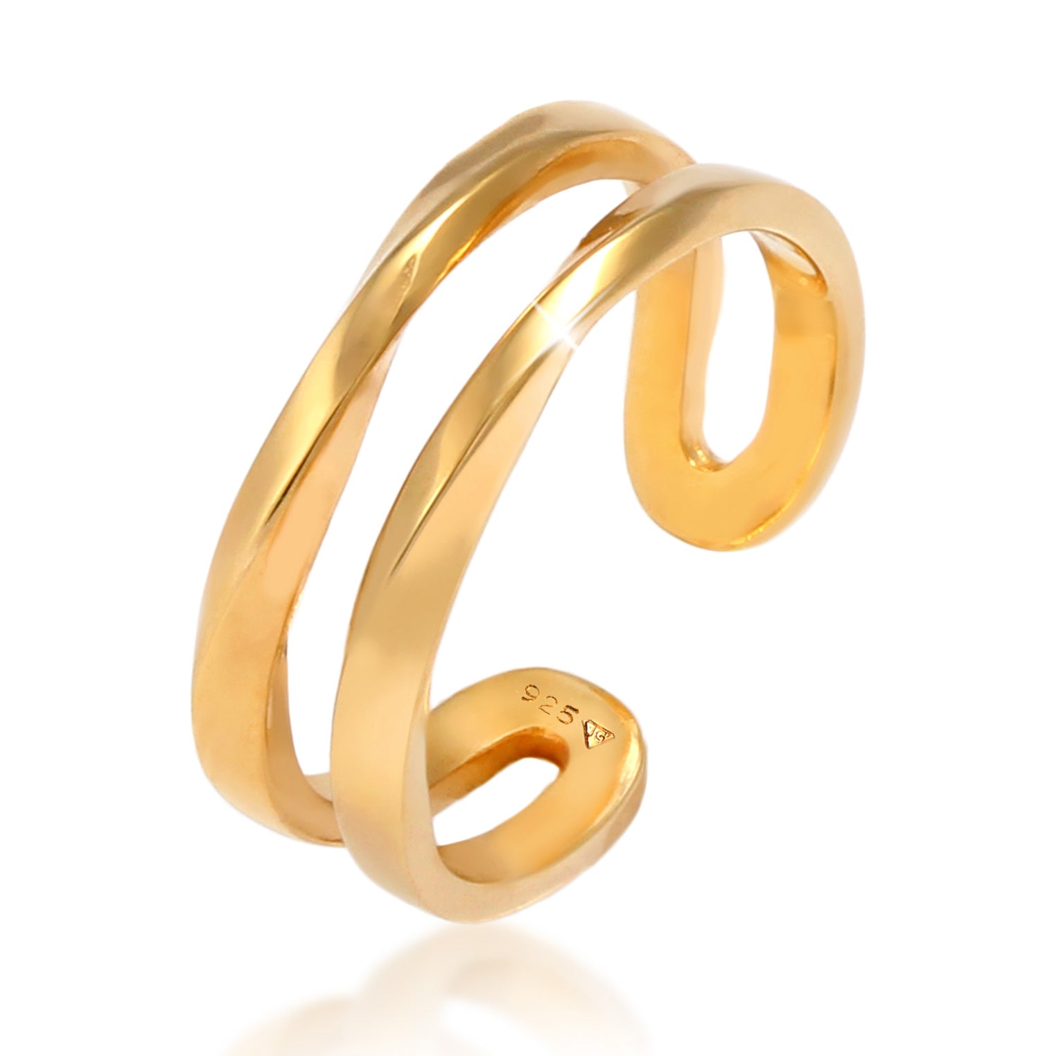 Gold - Elli | Ring | 925 Sterling Silber vergoldet